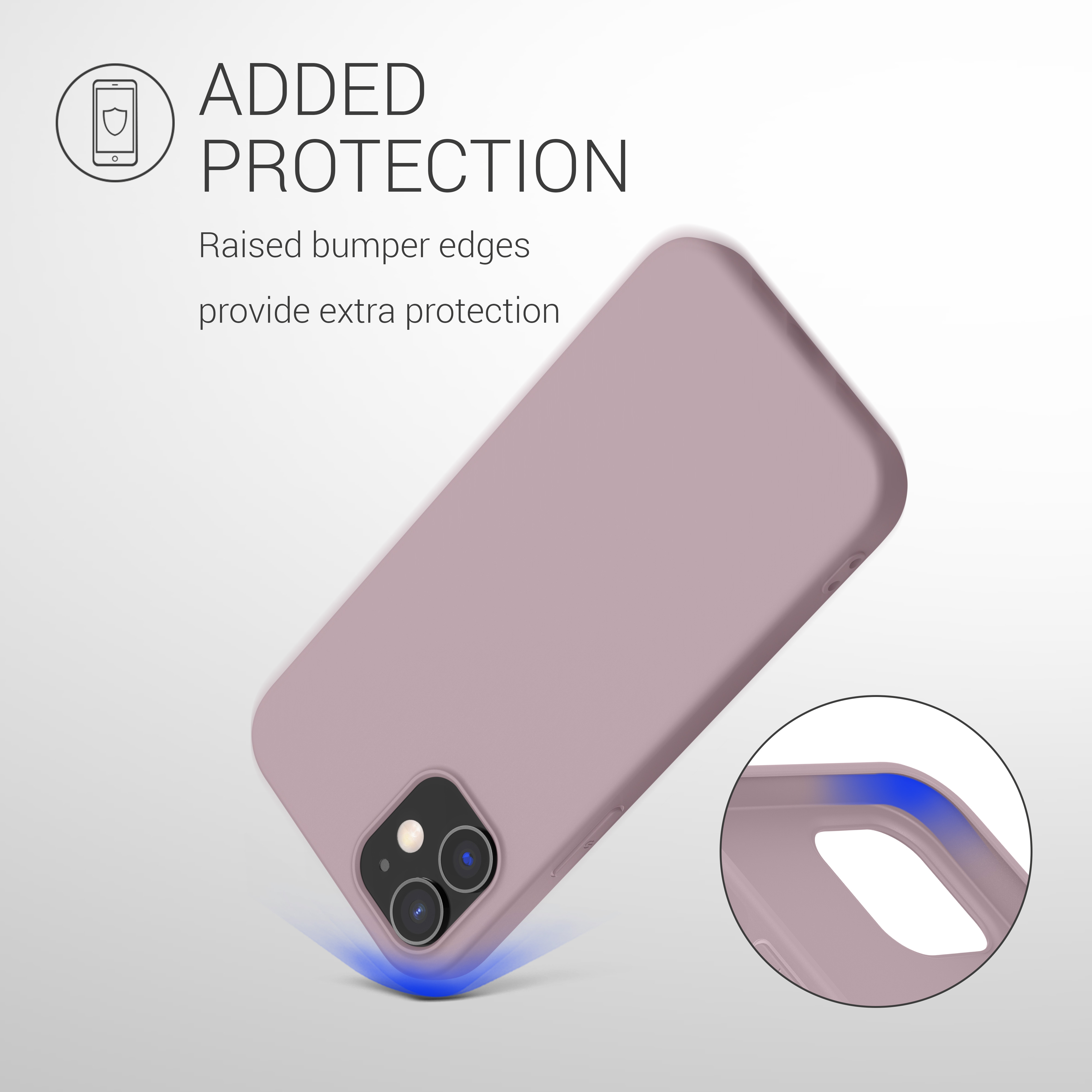 Silikonový kryt kwmobile pro iPhone 12 / iPhone 12 Pro - nude lila