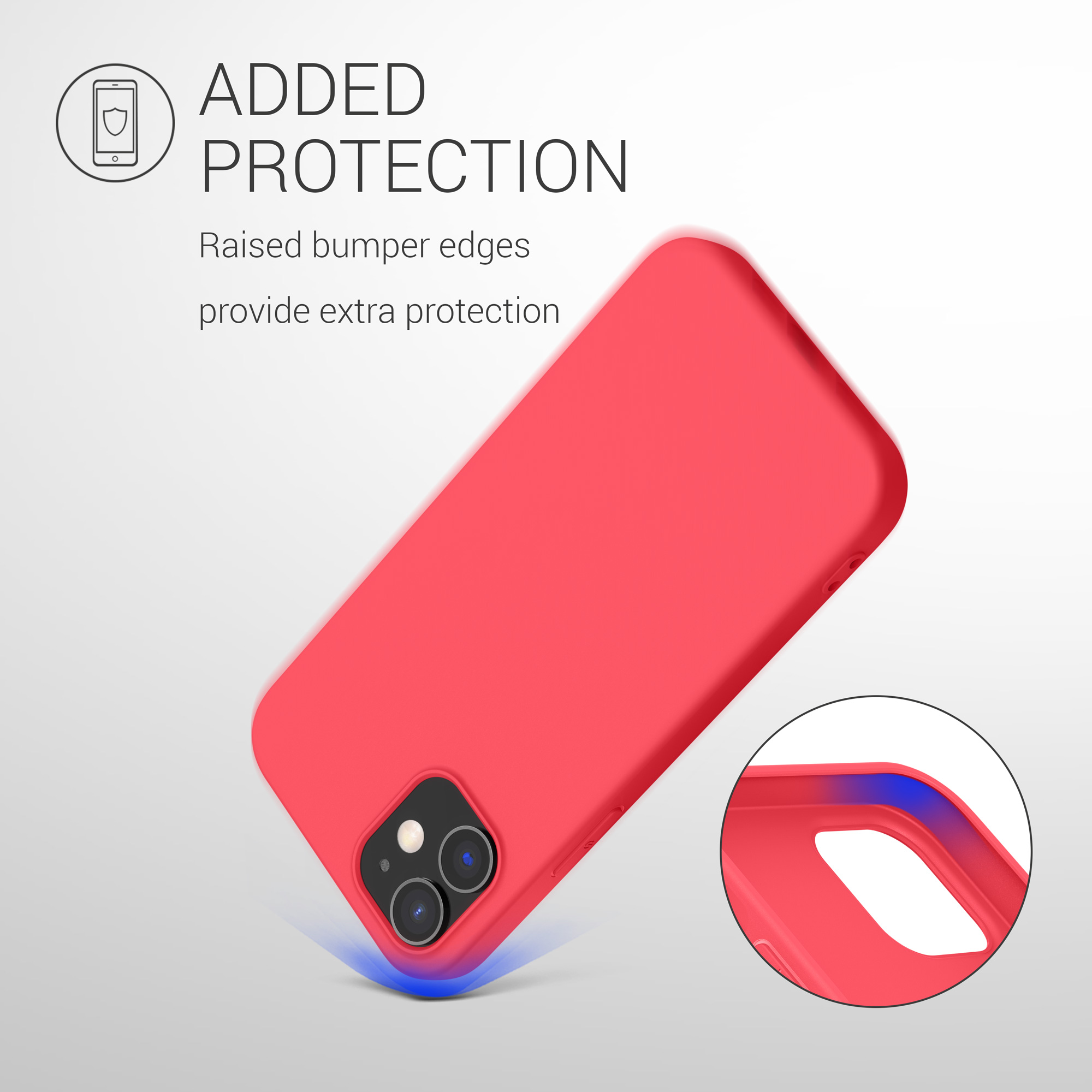 Silikonový kryt kwmobile pro iPhone 12 / iPhone 12 Pro - výrazná růžová