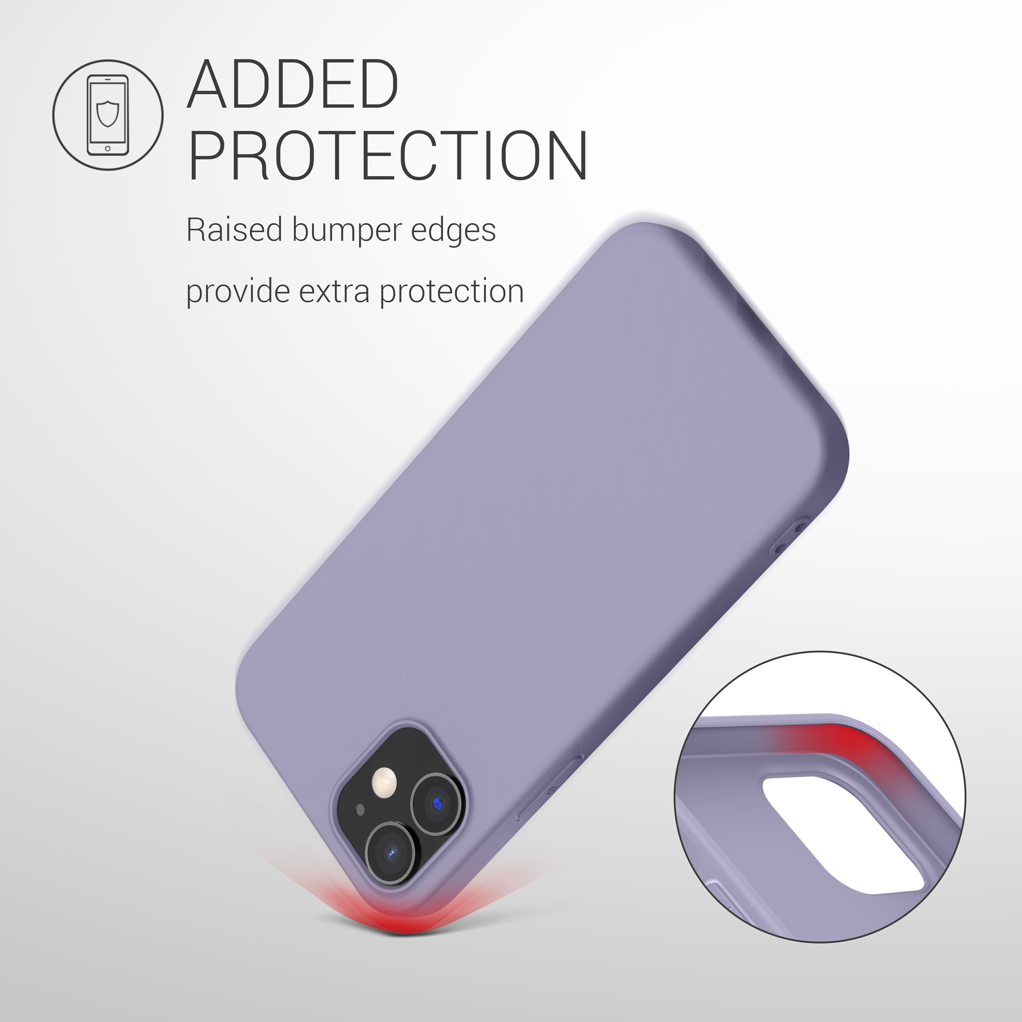 Silikonový kryt kwmobile pro iPhone 12 / iPhone 12 Pro - jemná modro-levandulová