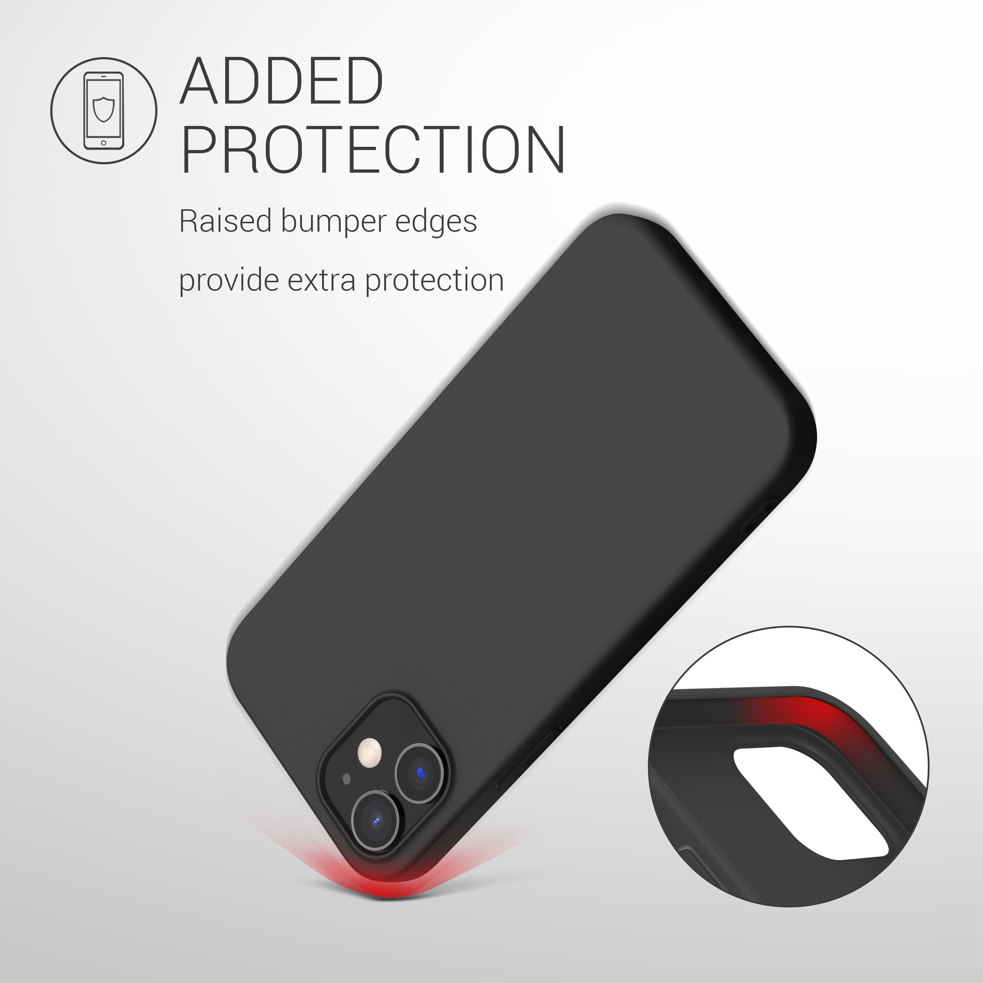 Silikonový kryt kwmobile pro iPhone 12 / iPhone 12 Pro - černá matná