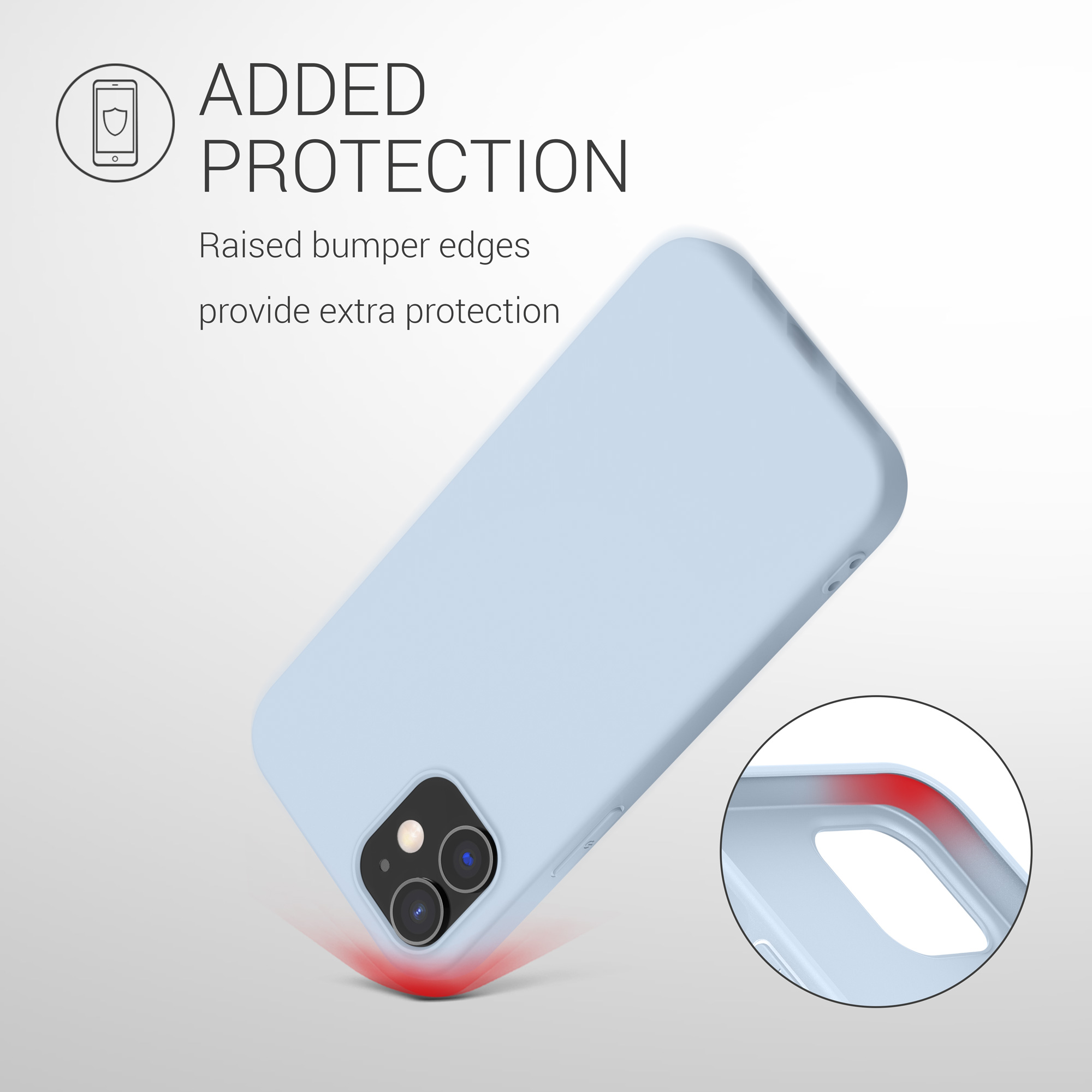Silikonový kryt kwmobile pro iPhone 12 / iPhone 12 Pro - světle modrá matná