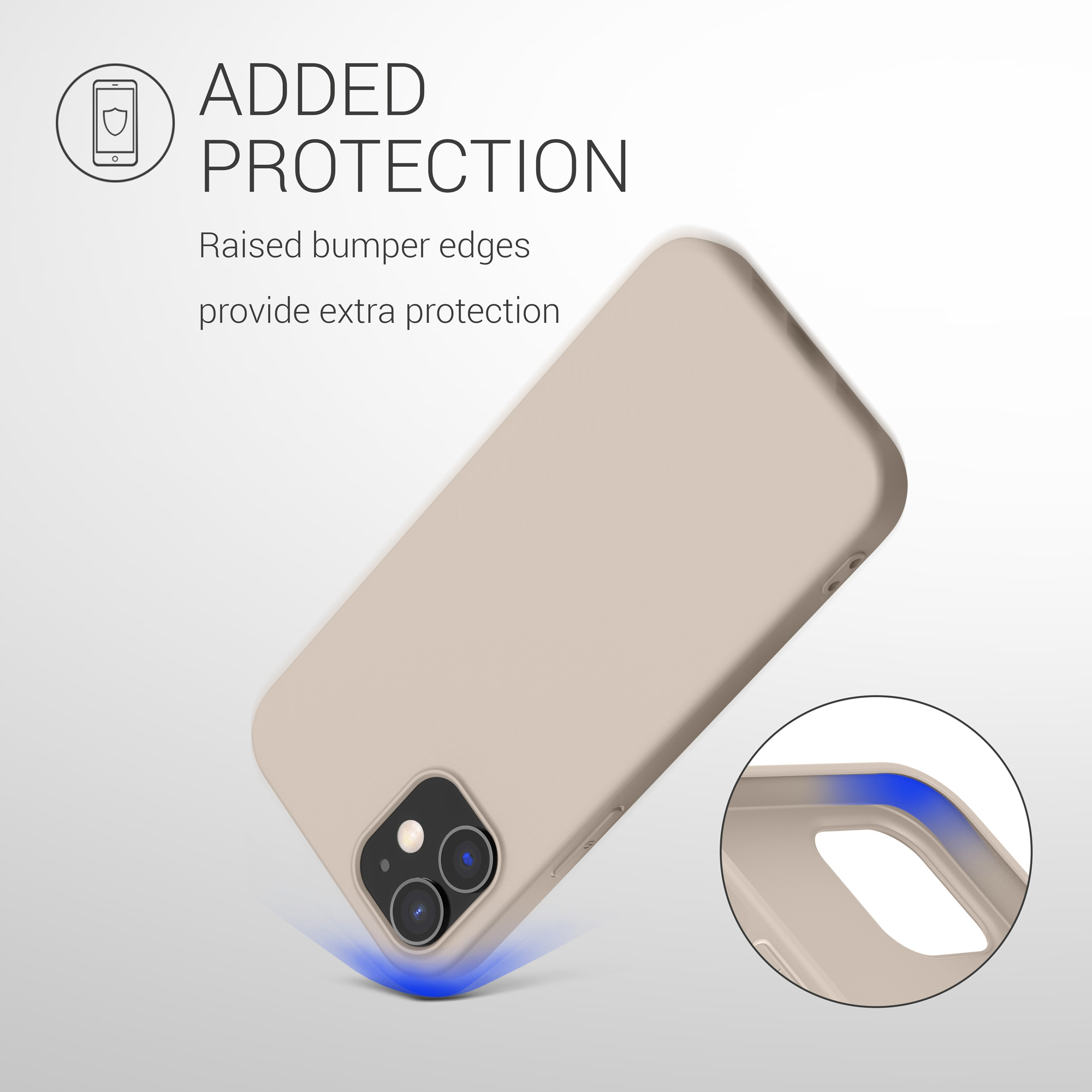 Silikonový kryt kwmobile pro iPhone 12 / iPhone 12 Pro - béžová matná