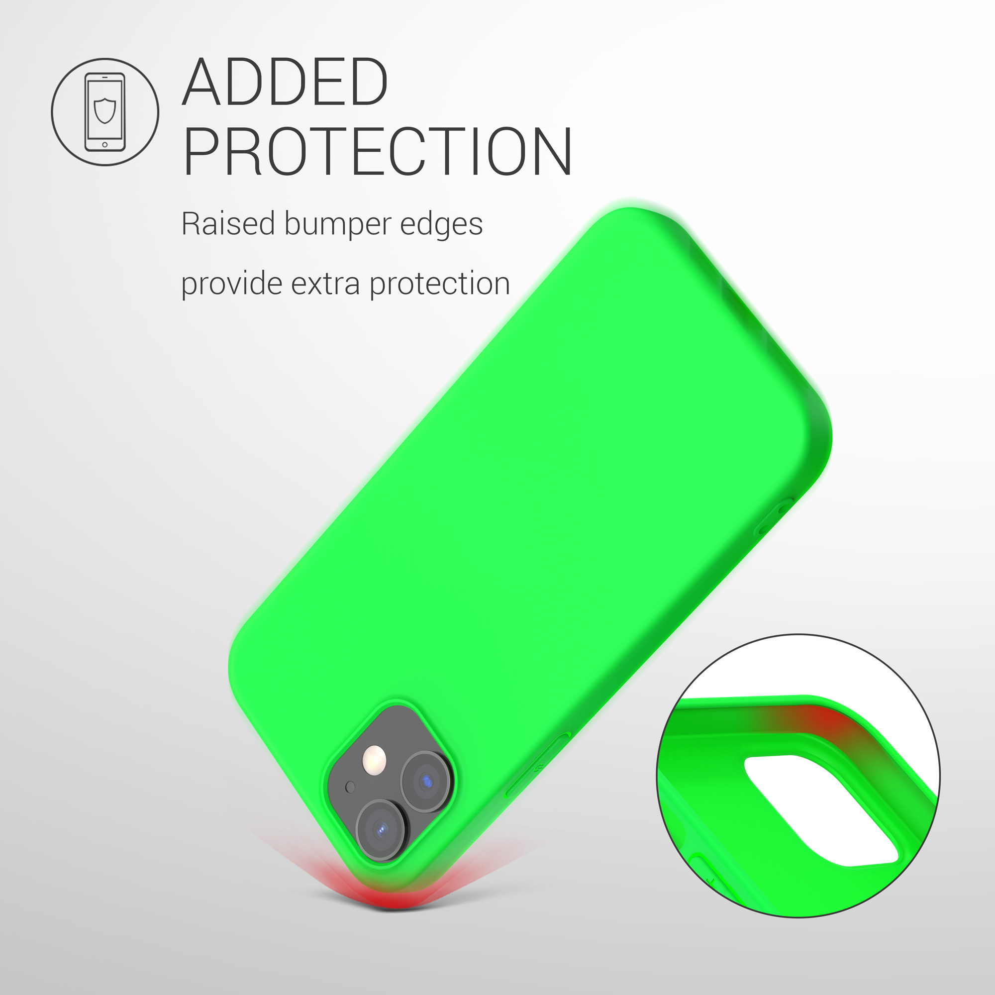 Silikonový kryt kwmobile pro iPhone 12 / iPhone 12 Pro - neonově zelená