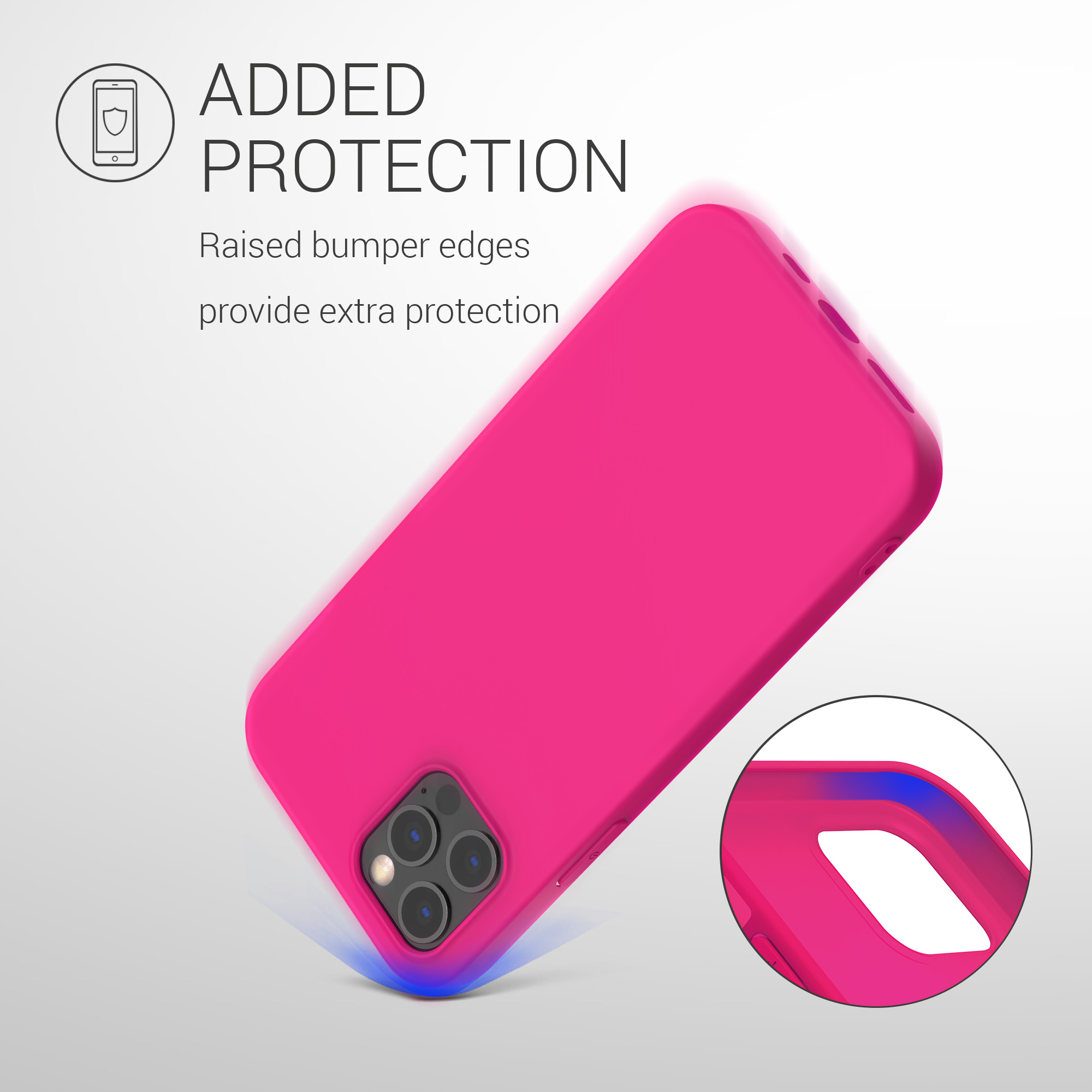 Silikonový kryt kwmobile pro iPhone 12 Pro Max - neonově růžová