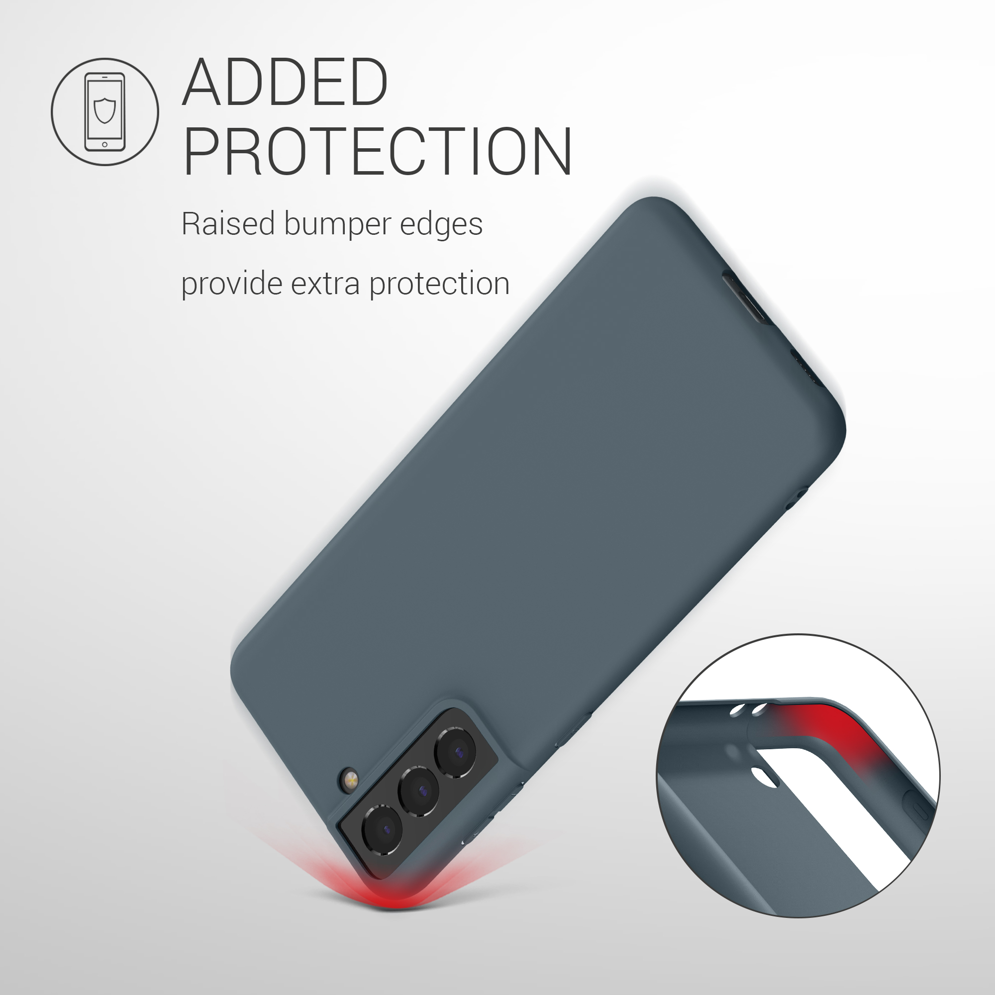Kryt na mobil Galaxy S21 kwmobile Soft Cover tmavě šedá Dark Slate
