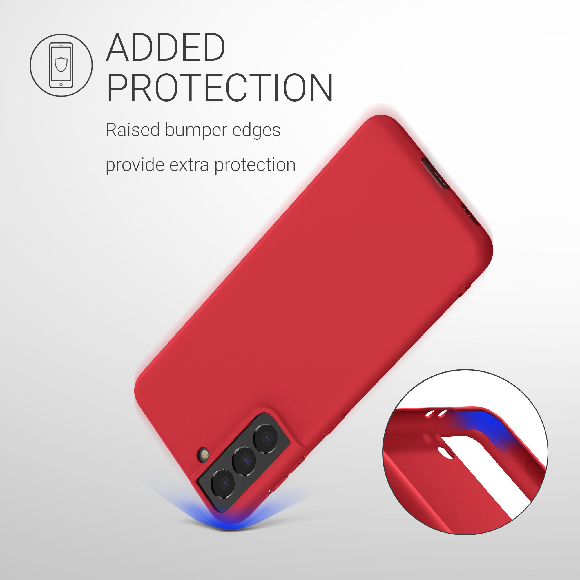 Kryt na mobil Samsung Galaxy S21 kwmobile TPU klasicky červený