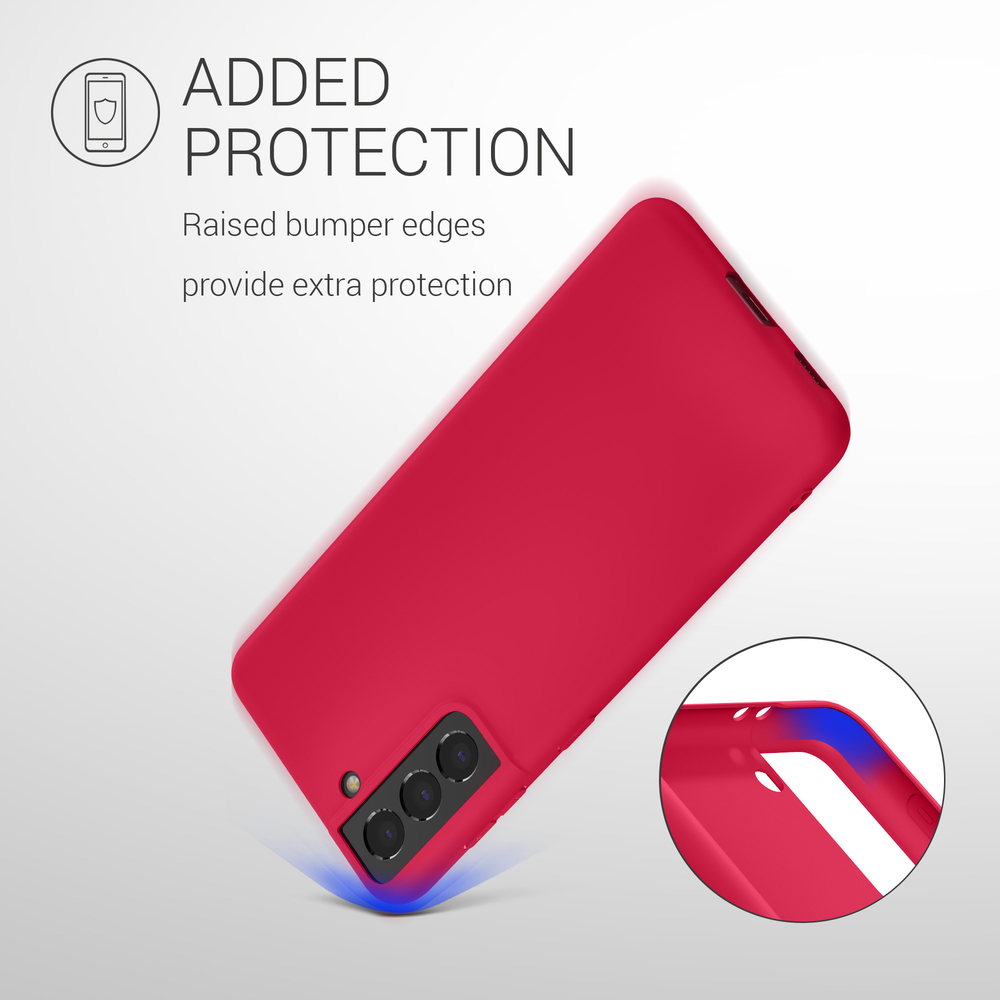 Kryt na mobil Samsung Galaxy S21 kwmobile TPU neonově růžový