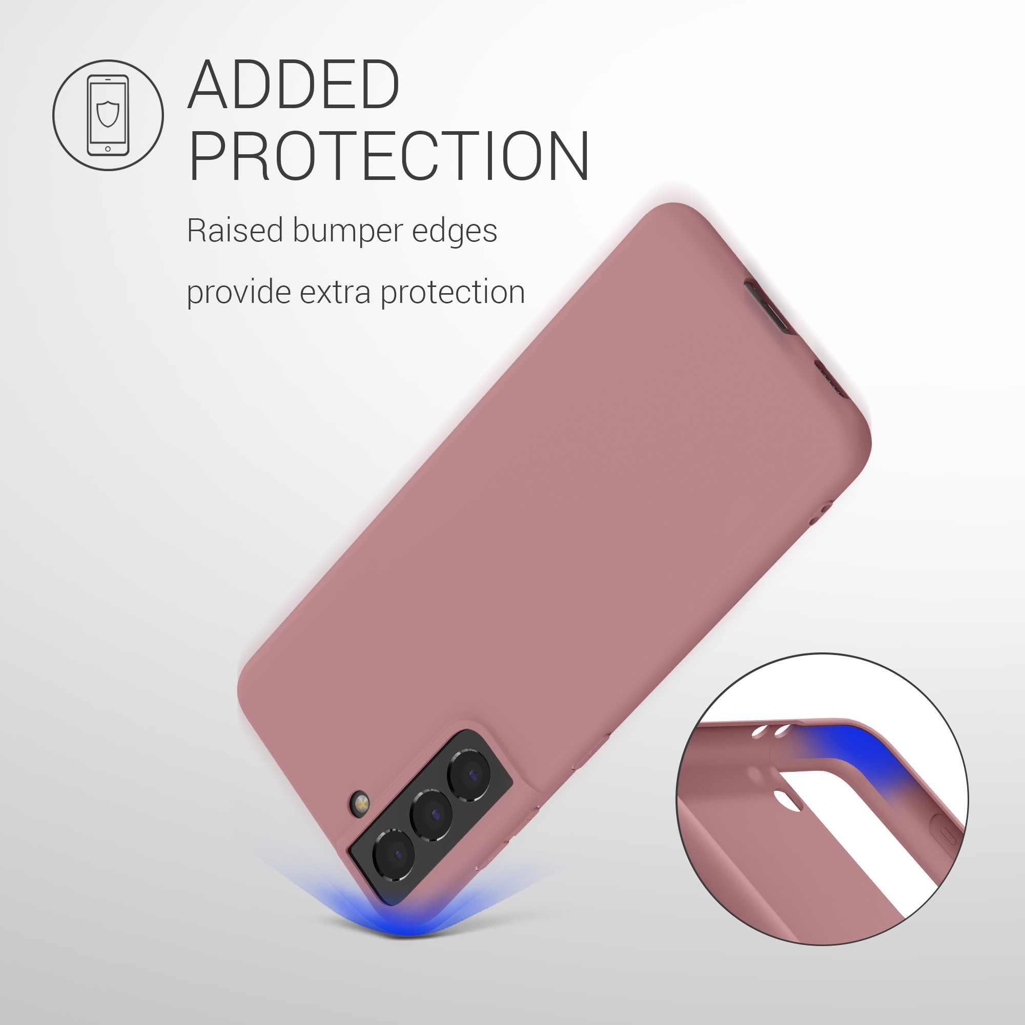 Kryt na mobil Samsung Galaxy S21 kwmobile TPU pudrově růžový