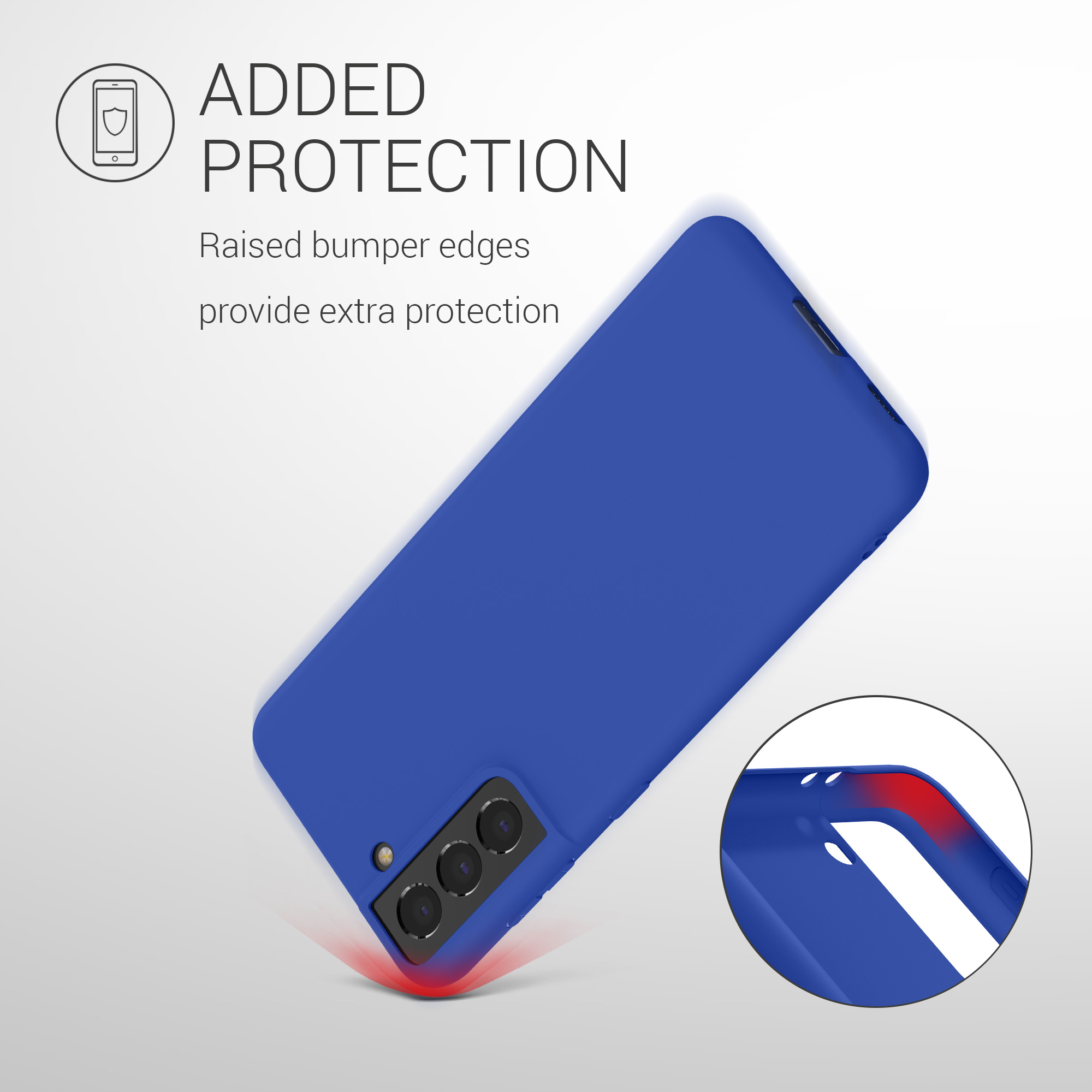 Kryt na mobil Galaxy S21 kwmobile Soft Cover baltská modrá