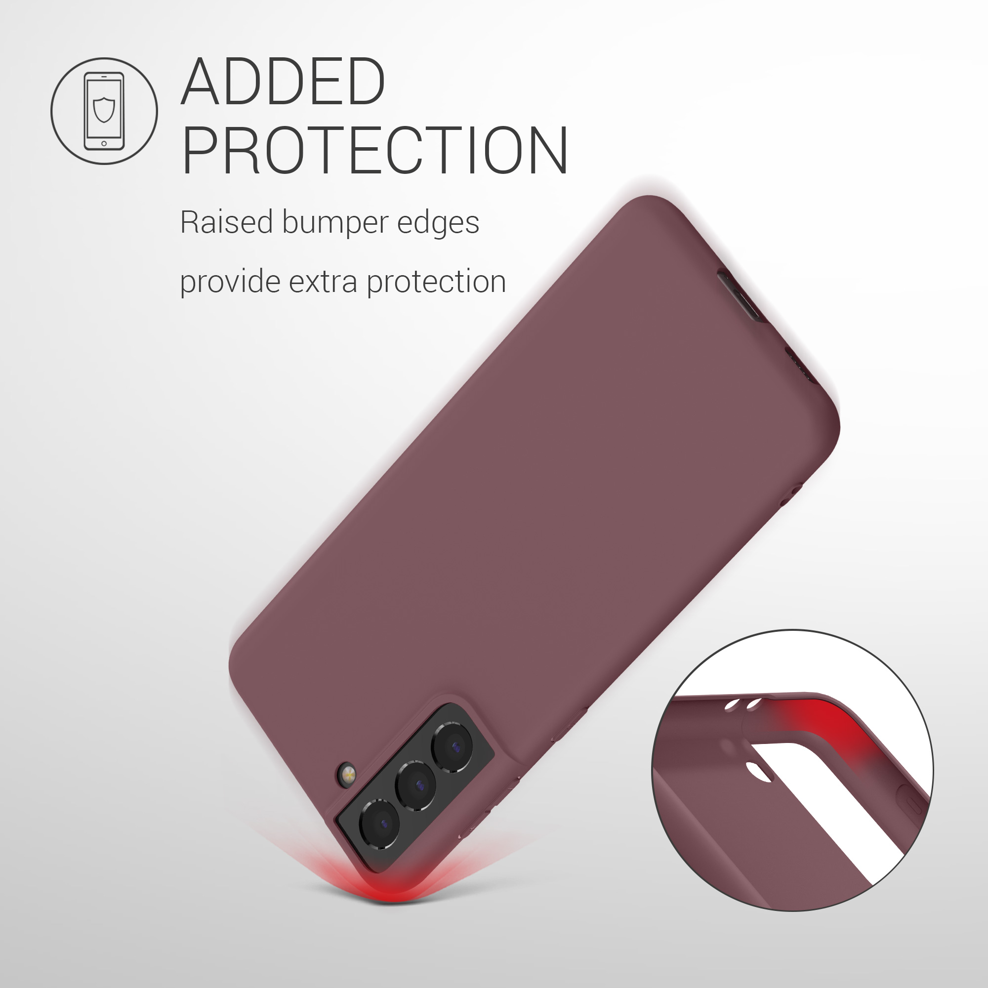 Kryt na mobil Samsung Galaxy S21 kwmobile TPU hroznově fialový