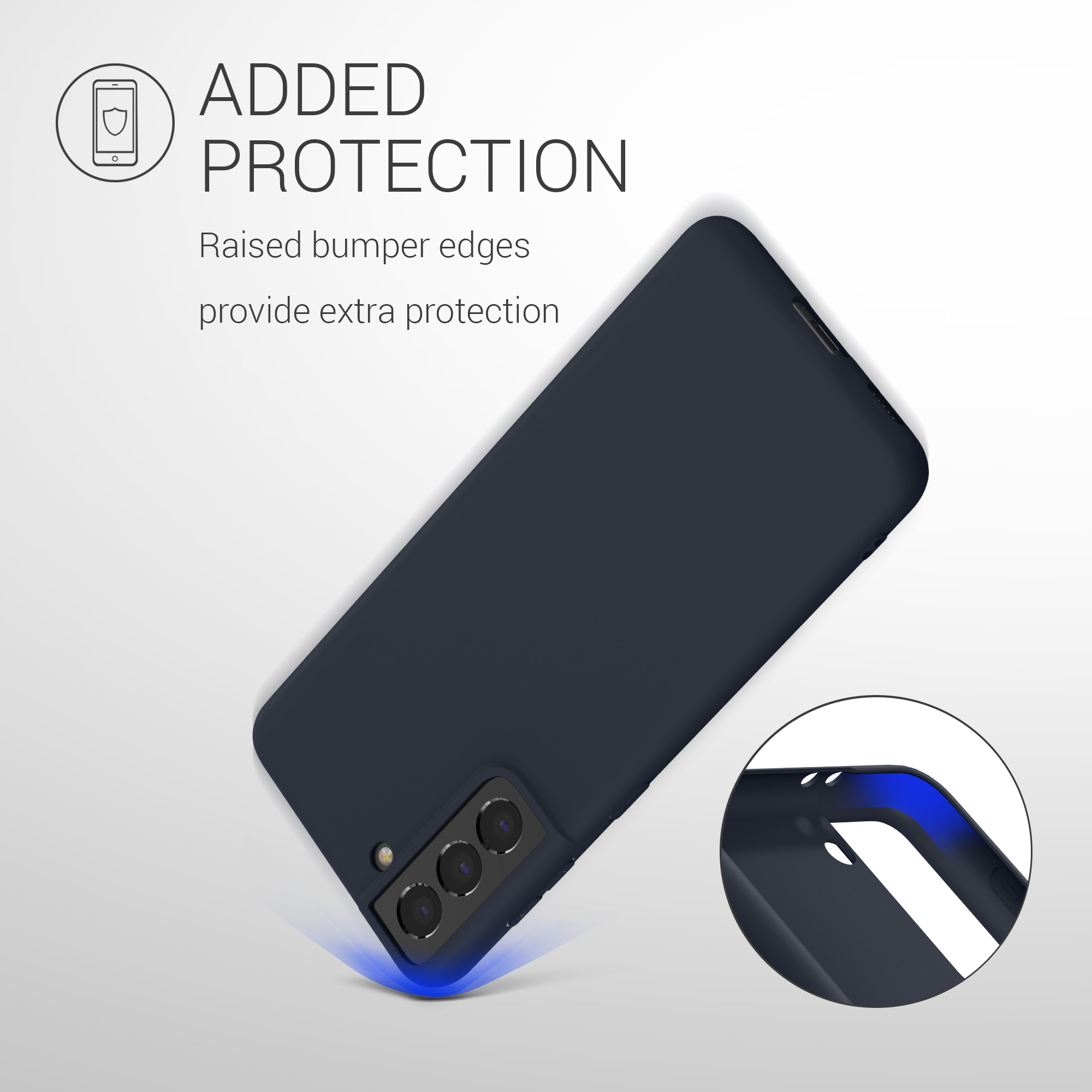 Kryt na mobil Samsung Galaxy S21 kwmobile TPU tmavě modrý