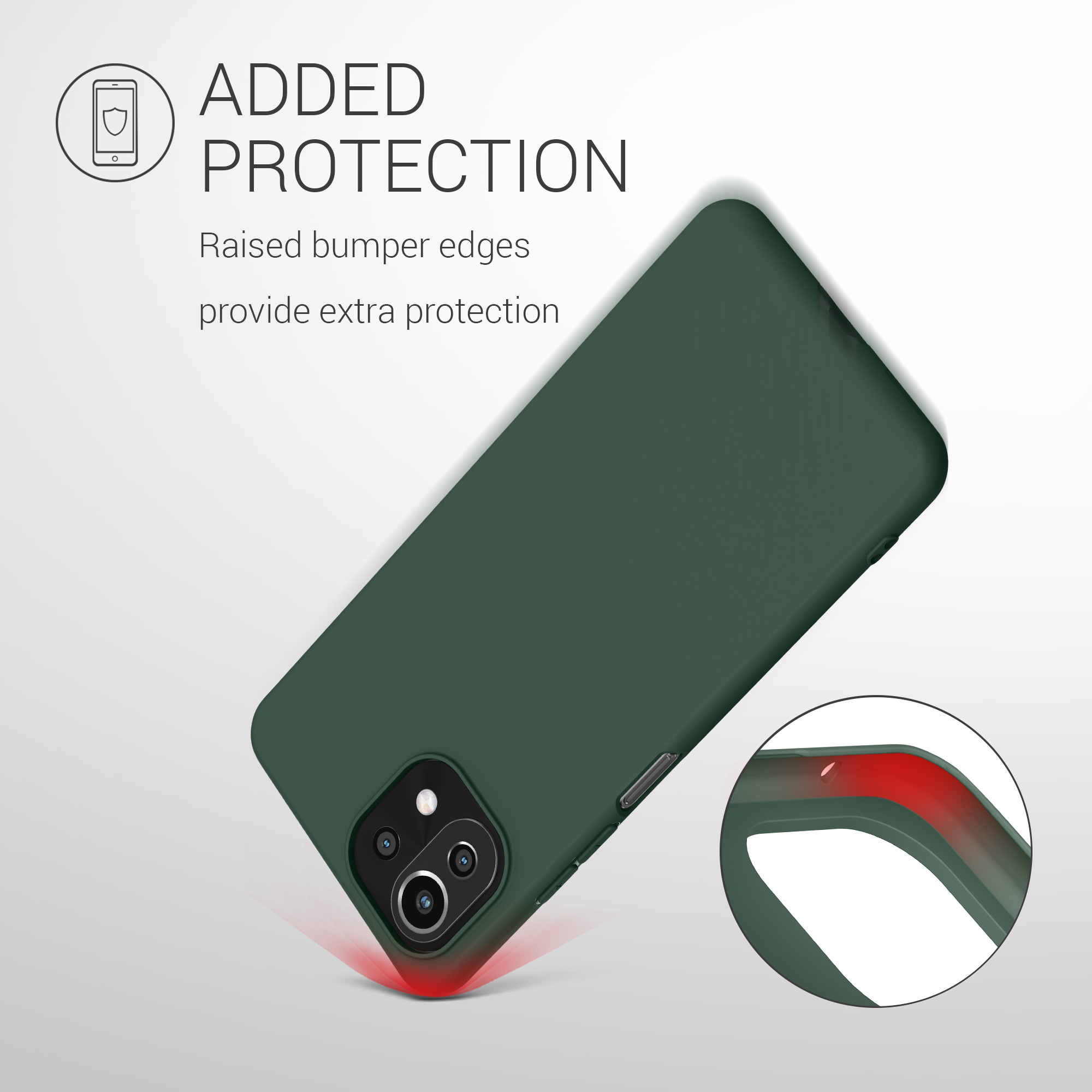 Kryt na mobil Xiaomi 11 Lite NE kwmobile TPU mechová zelený