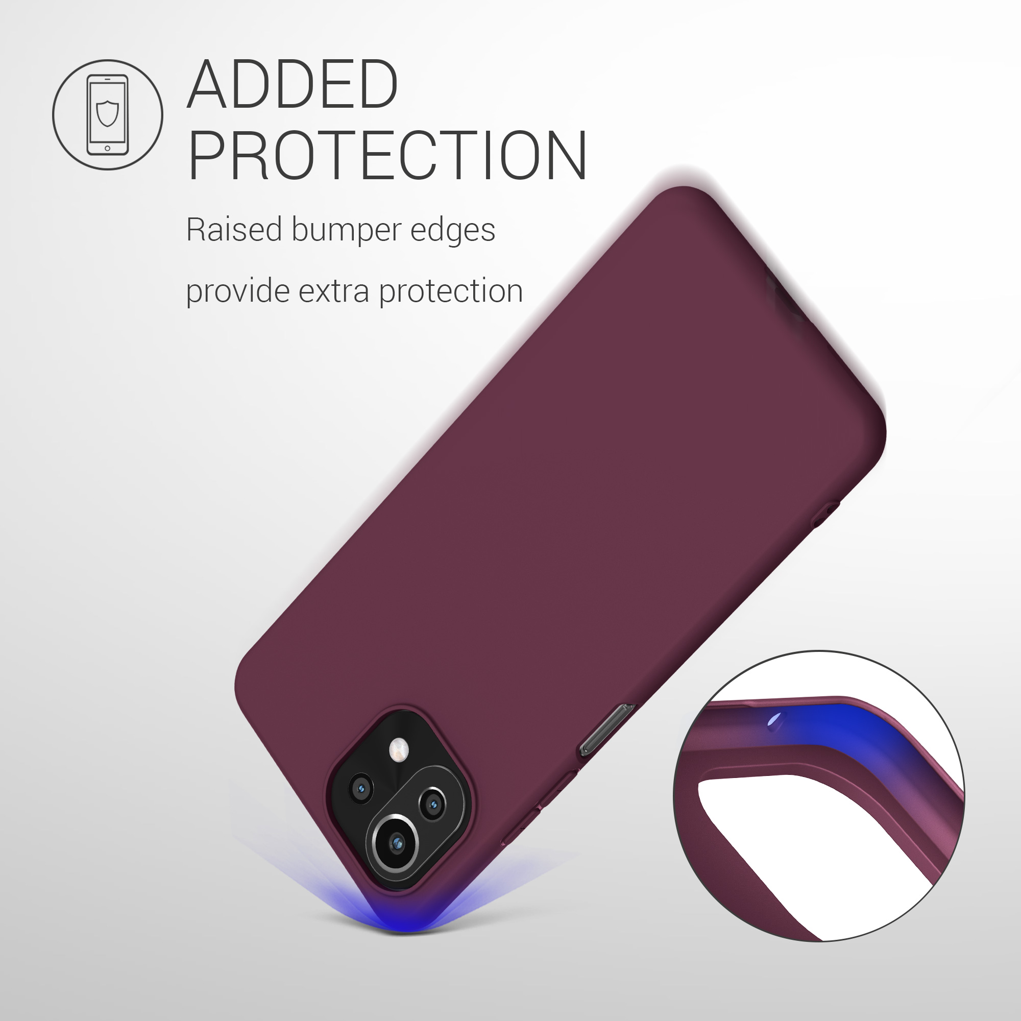 Kryt na mobil Xiaomi 11 Lite NE kwmobile TPU bordeaux fialový