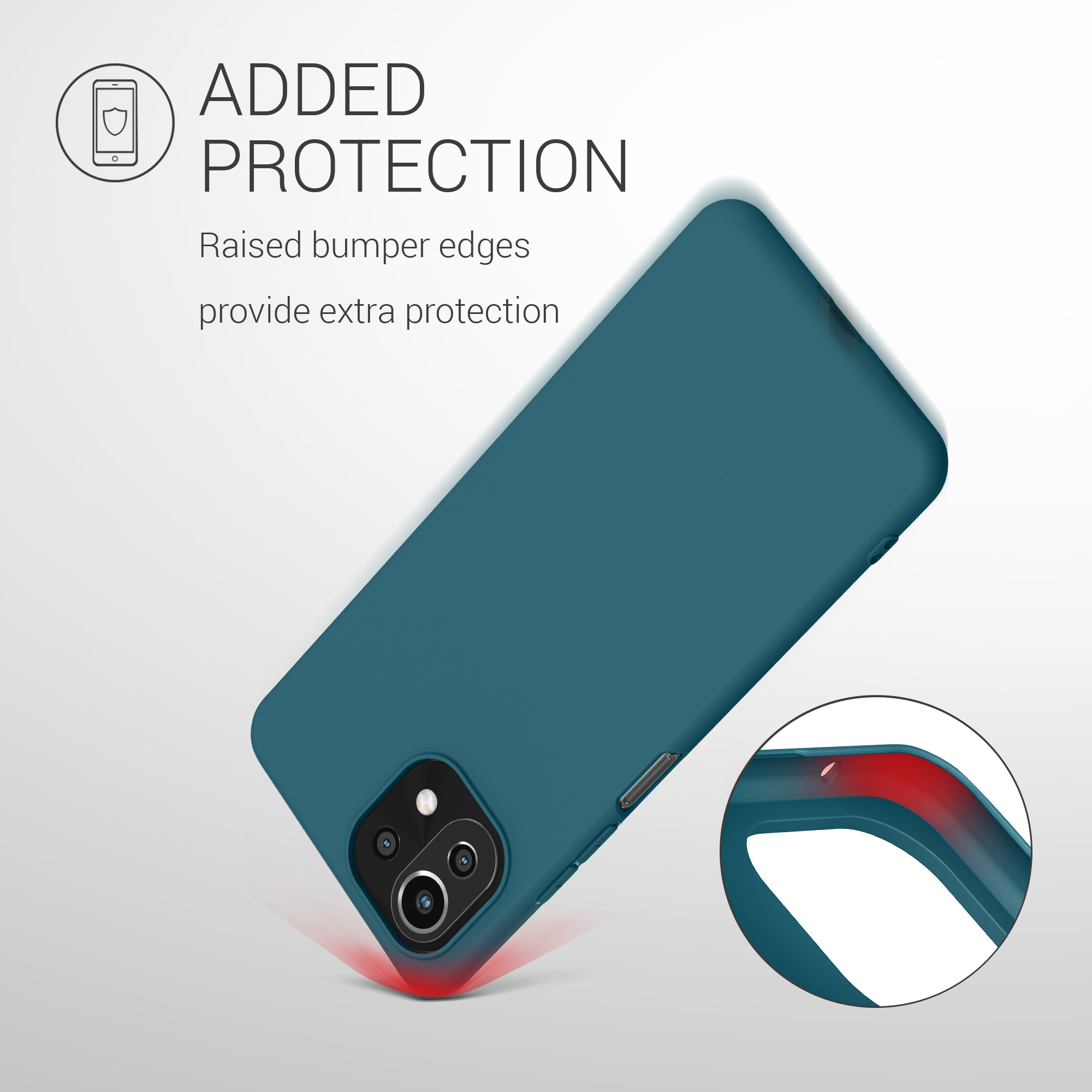 Kryt na mobil Xiaomi 11 Lite NE kwmobile TPU matně modrozelený