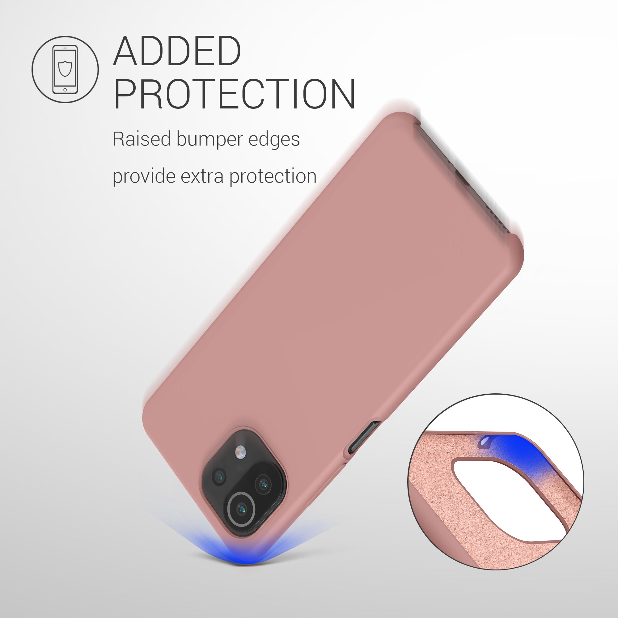 Kryt na mobil Xiaomi 11 Lite NE kwmobile TPU zimní růžový