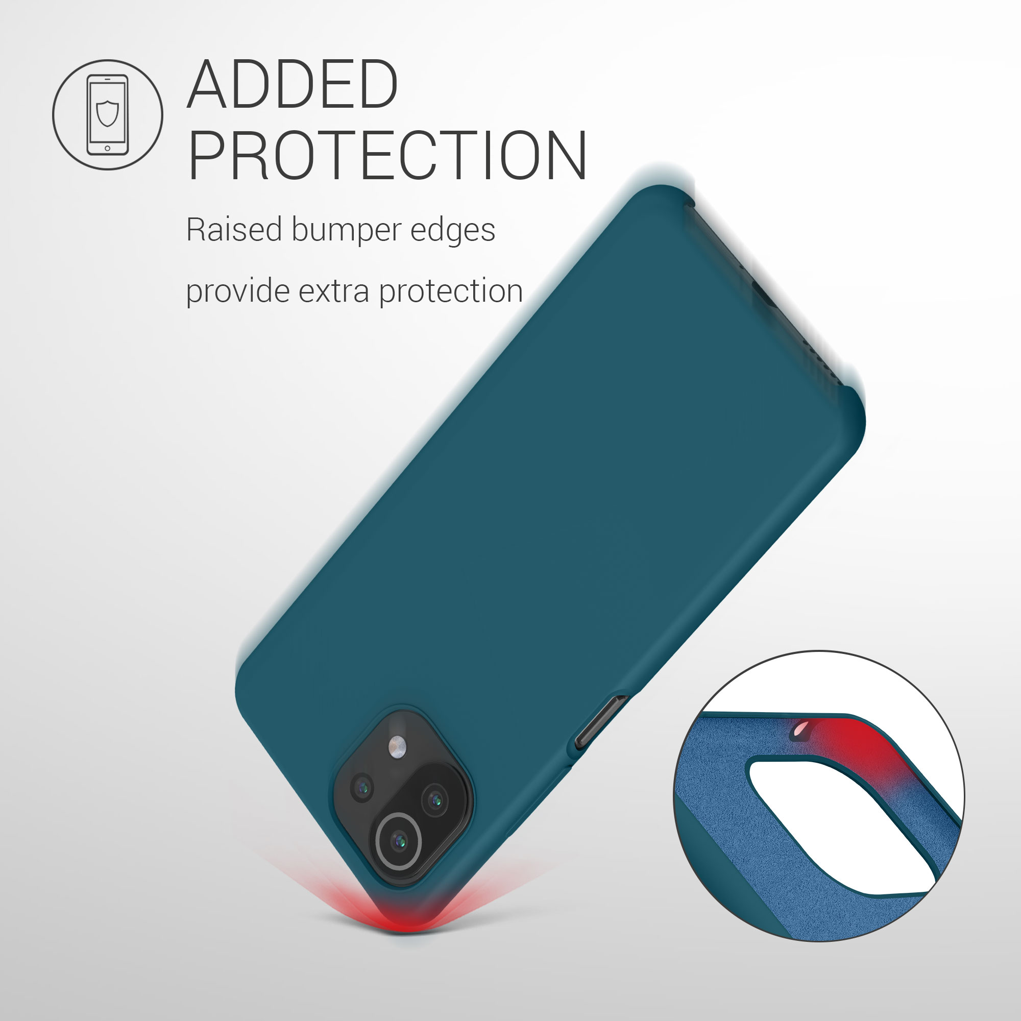 Pouzdro pro Xiaomi 11 Lite (5G) NE / Mi 11 Lite (5G) kwmobile silikonové - matná petrolejová