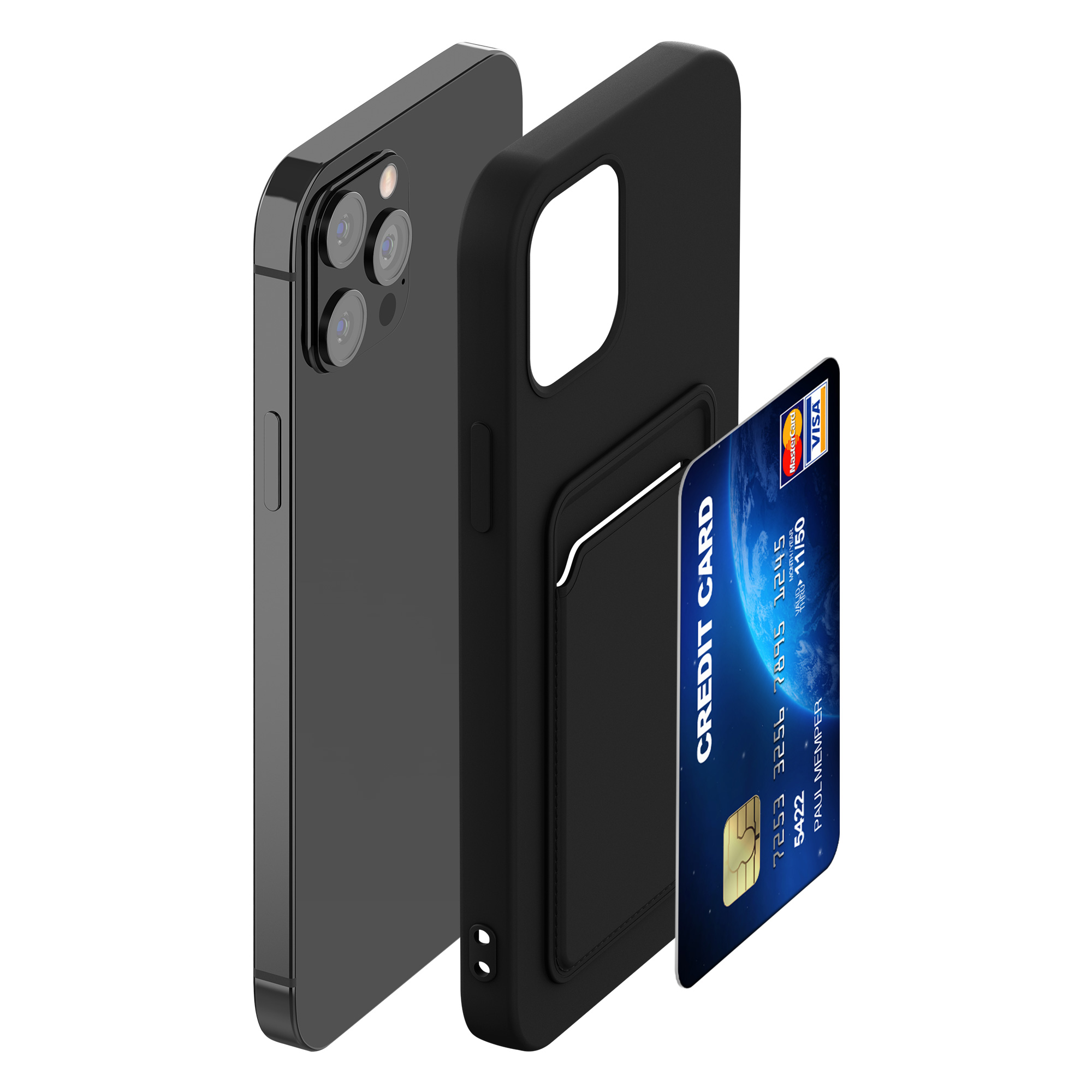 Peněženkové pouzdro na mobil Apple iPhone 12 Pro Max - kwmobile, černé