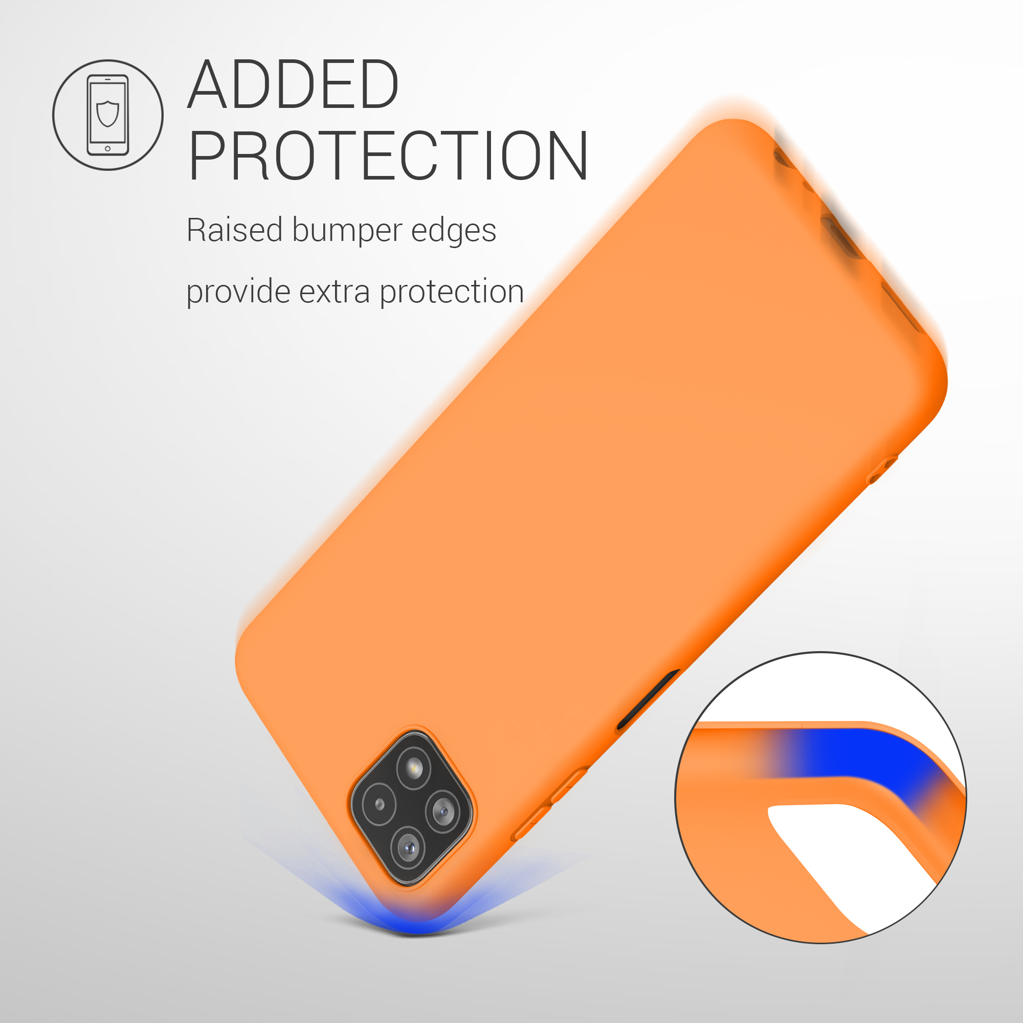 Kryt na mobil Samsung Galaxy A22 5G kwmobile TPU Ovocná oranžová