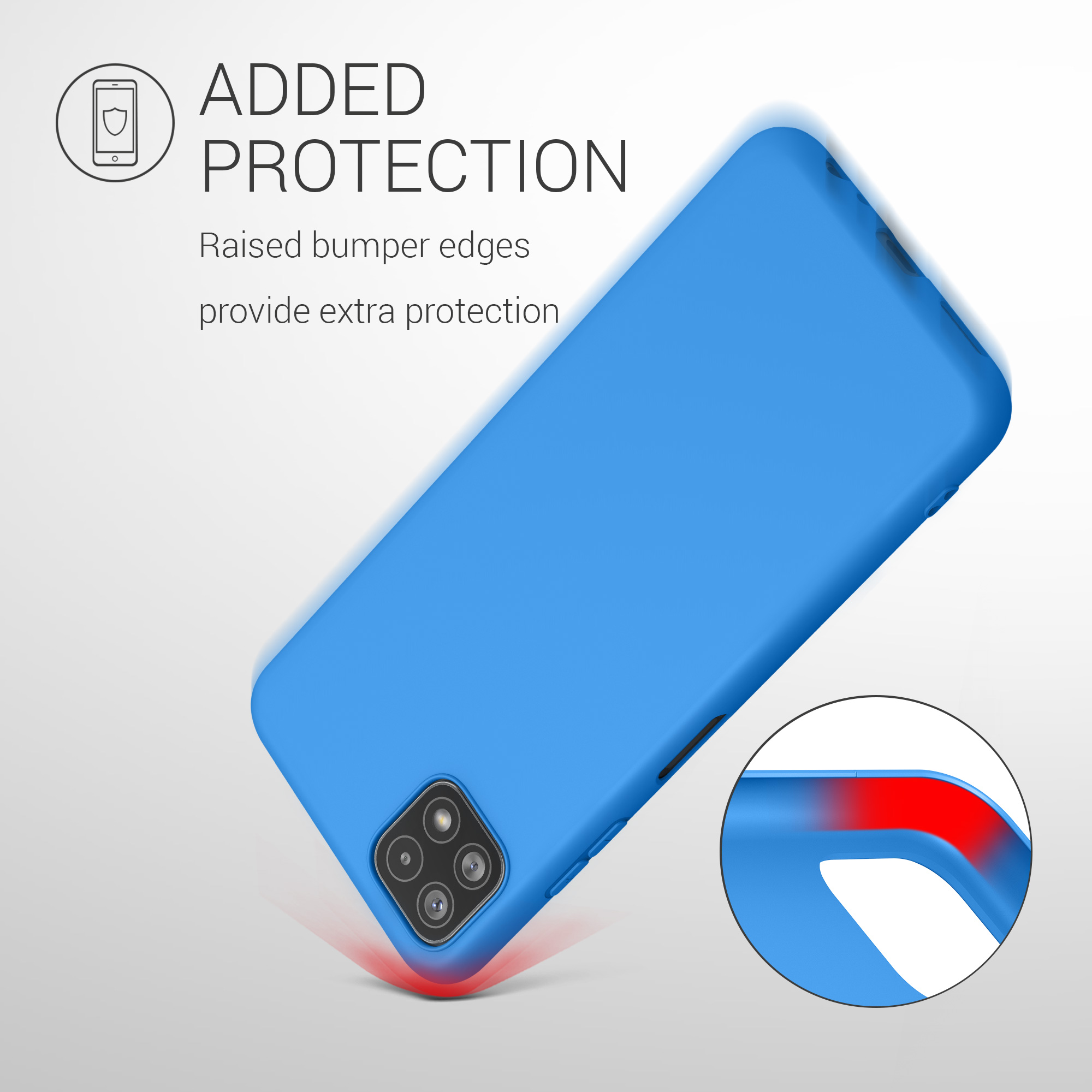 Kryt na mobil Samsung Galaxy A22 5G kwmobile TPU Zářivá modrá