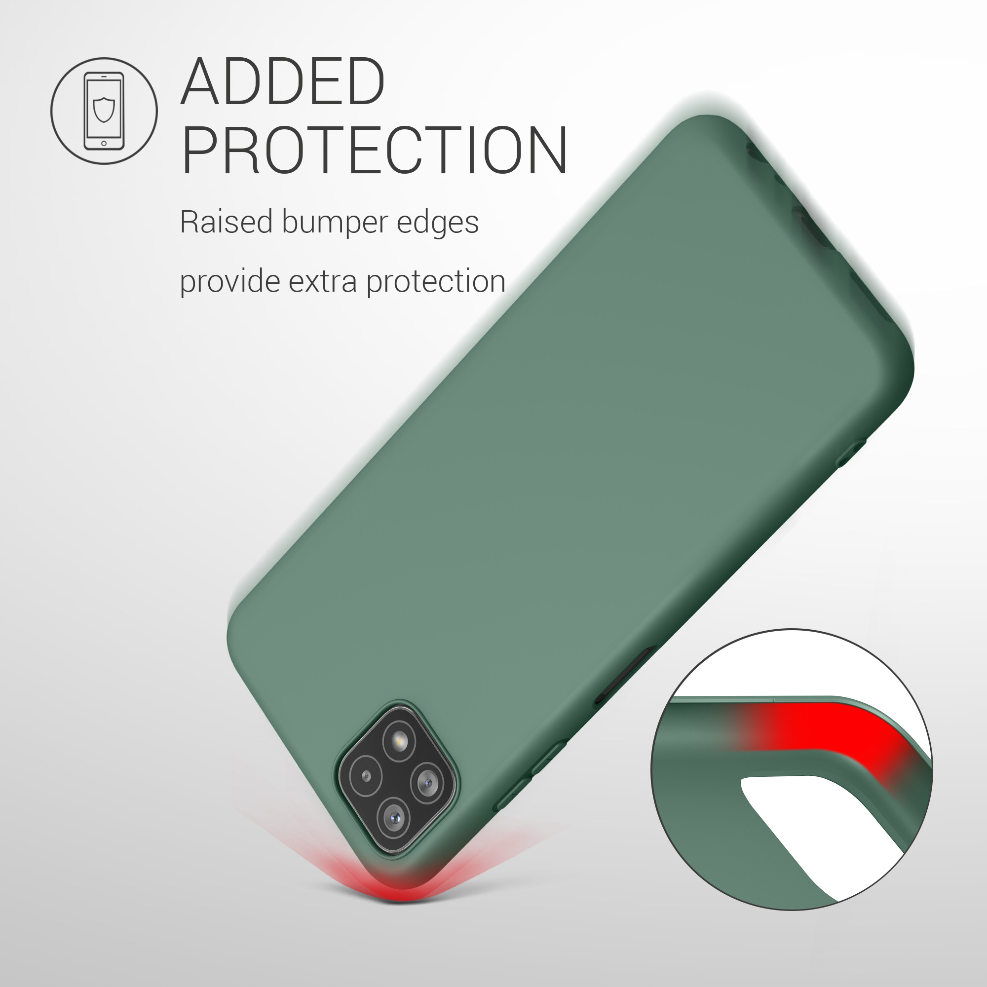 Kryt na mobil Samsung Galaxy A22 5G kwmobile TPU Lesní zelená