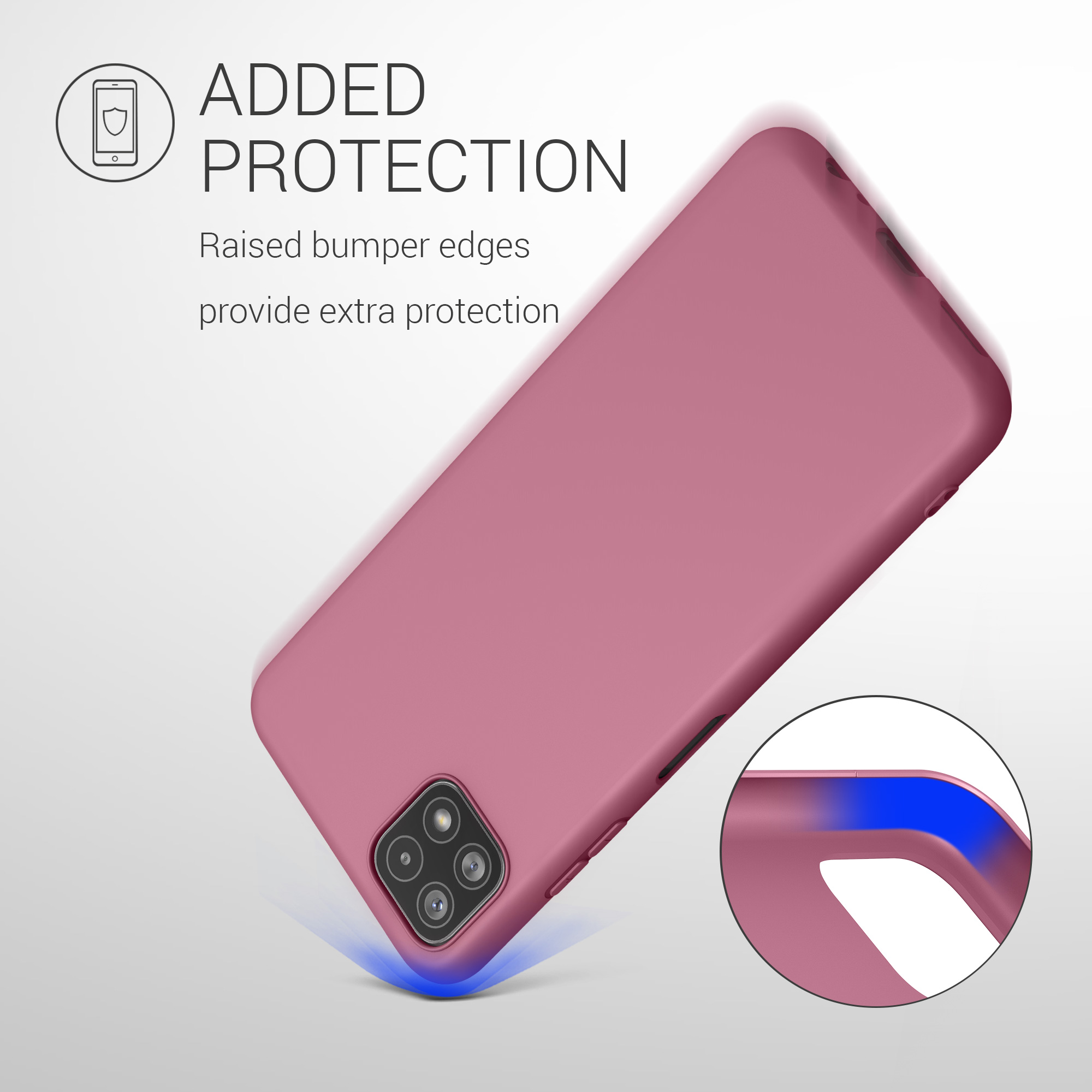 Kryt na mobil Samsung Galaxy A22 5G kwmobile TPU Tmavě růžová