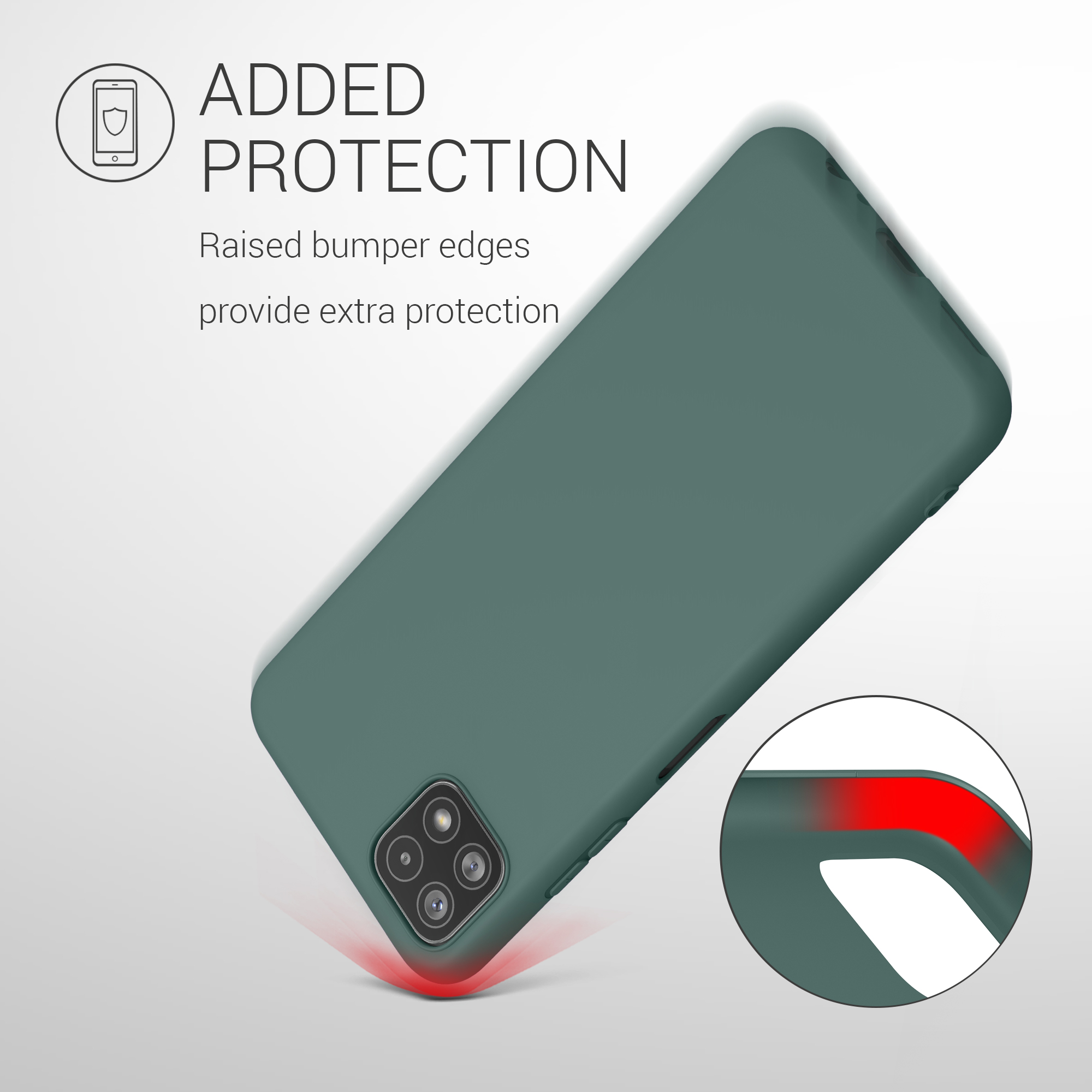 Kryt na mobil Samsung Galaxy A22 5G kwmobile TPU Modro-zelená