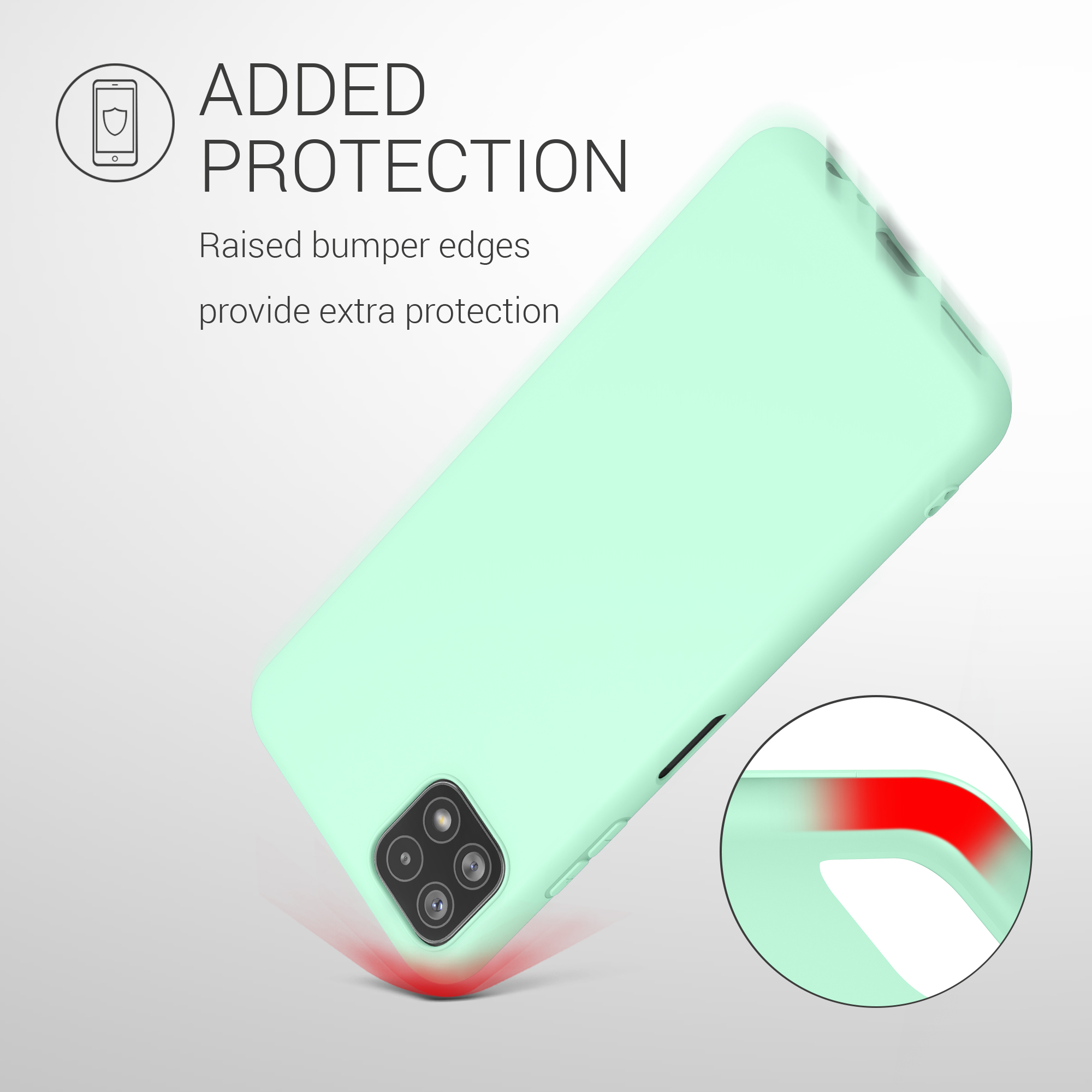 Kryt na mobil Samsung Galaxy A22 5G kwmobile TPU Matná mátová