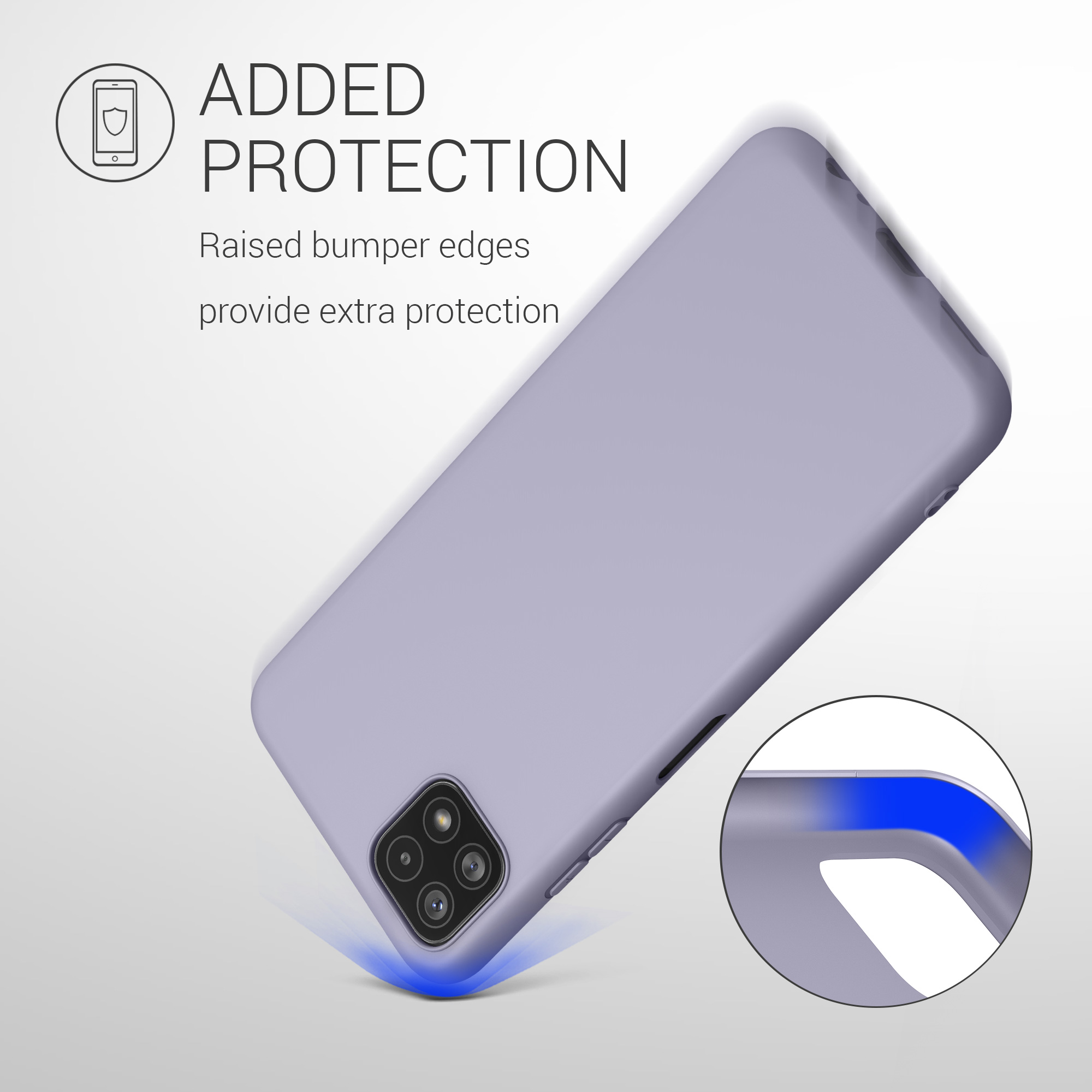 Kryt na mobil Samsung Galaxy A22 5G kwmobile TPU Světlá levandule