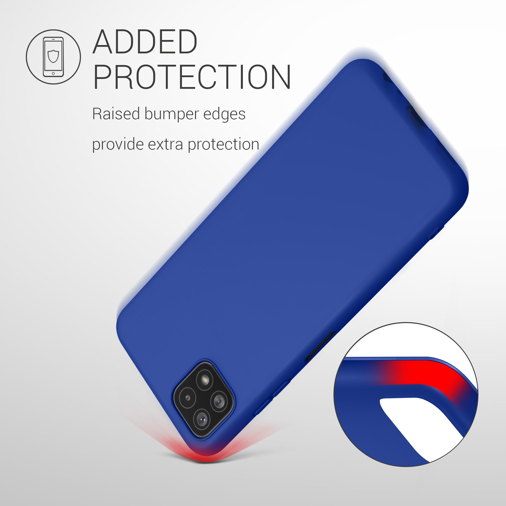 Kryt na mobil Samsung Galaxy A22 5G kwmobile TPU Baltická modrá