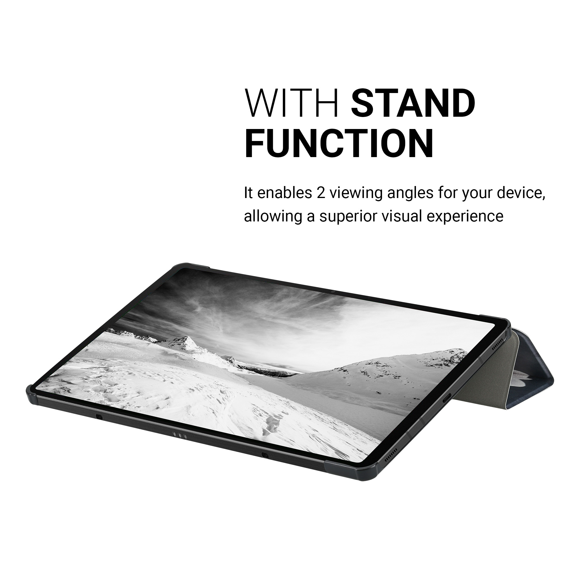 Pouzdro na tablet Galaxy Tab S7 Plus / Tab S7 FE kwmobile magnolie taupe/bílá/tmavě šedá