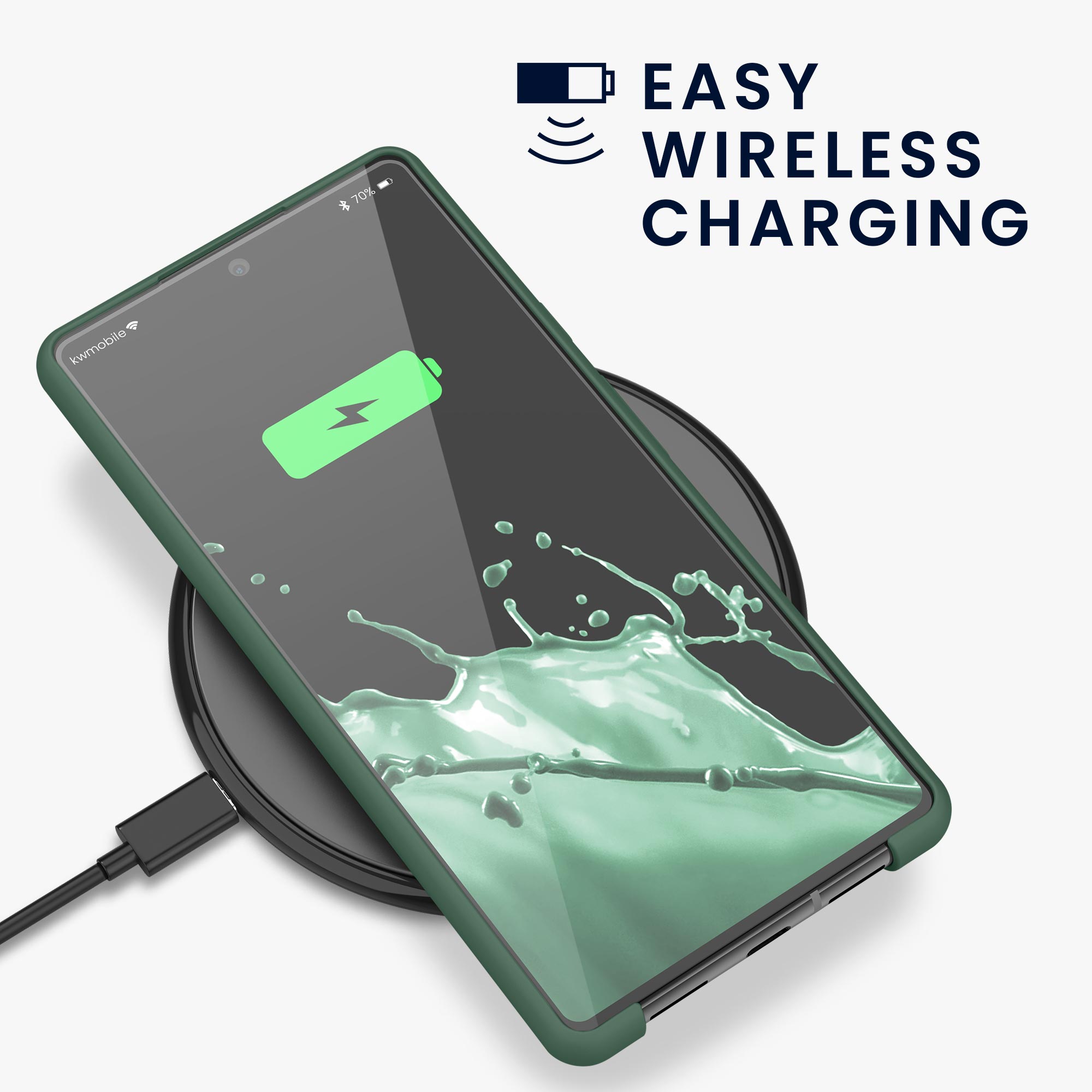 Zadní kryt kwmobile pro Google Pixel 6 - wireless charging forest zelená