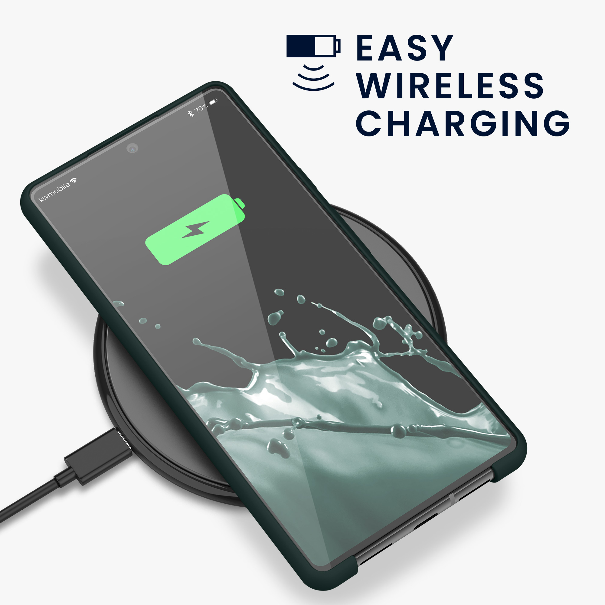 Zadní kryt kwmobile pro Google Pixel 6 - wireless charging moss zelená