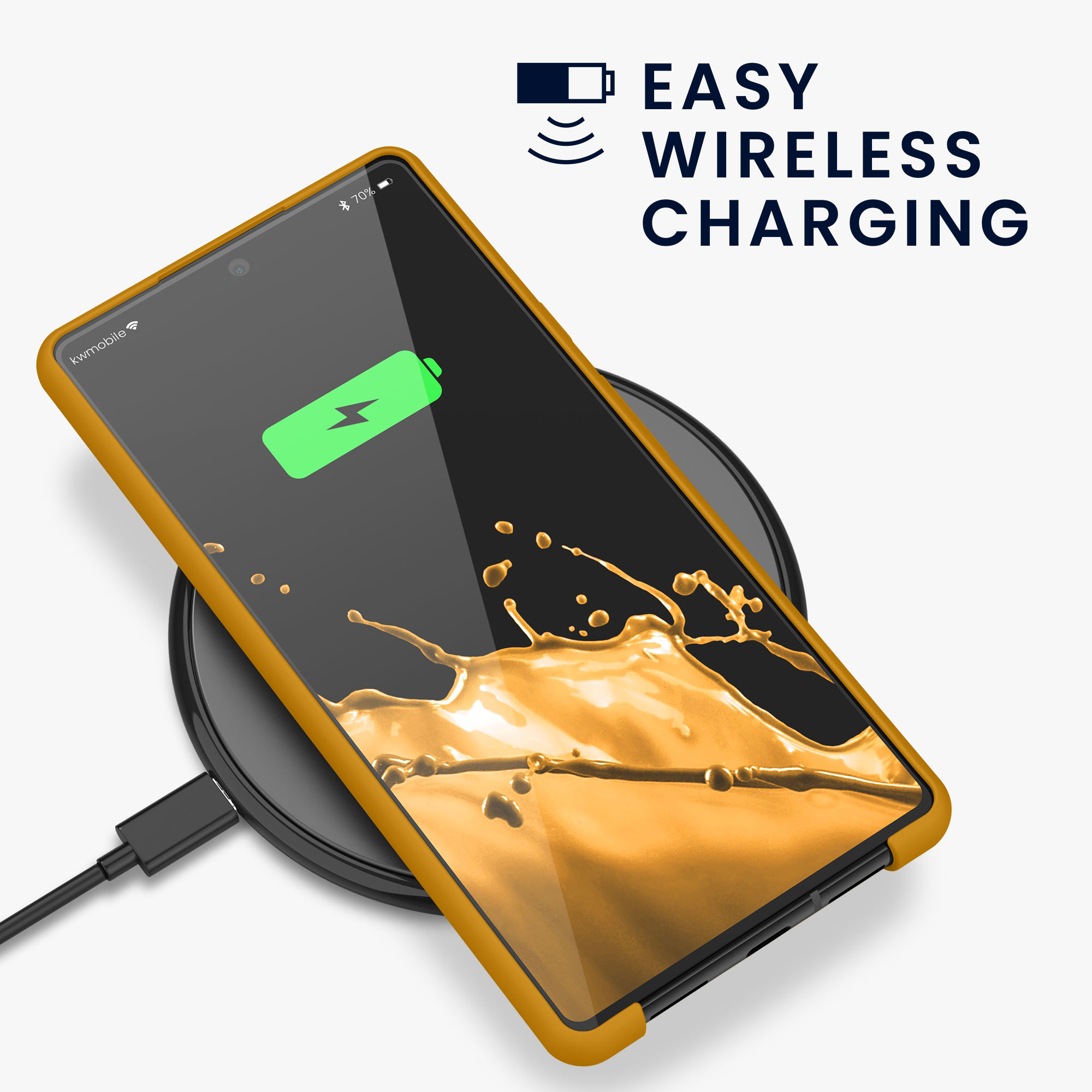 Zadní kryt kwmobile pro Google Pixel 6 - wireless charging marigold