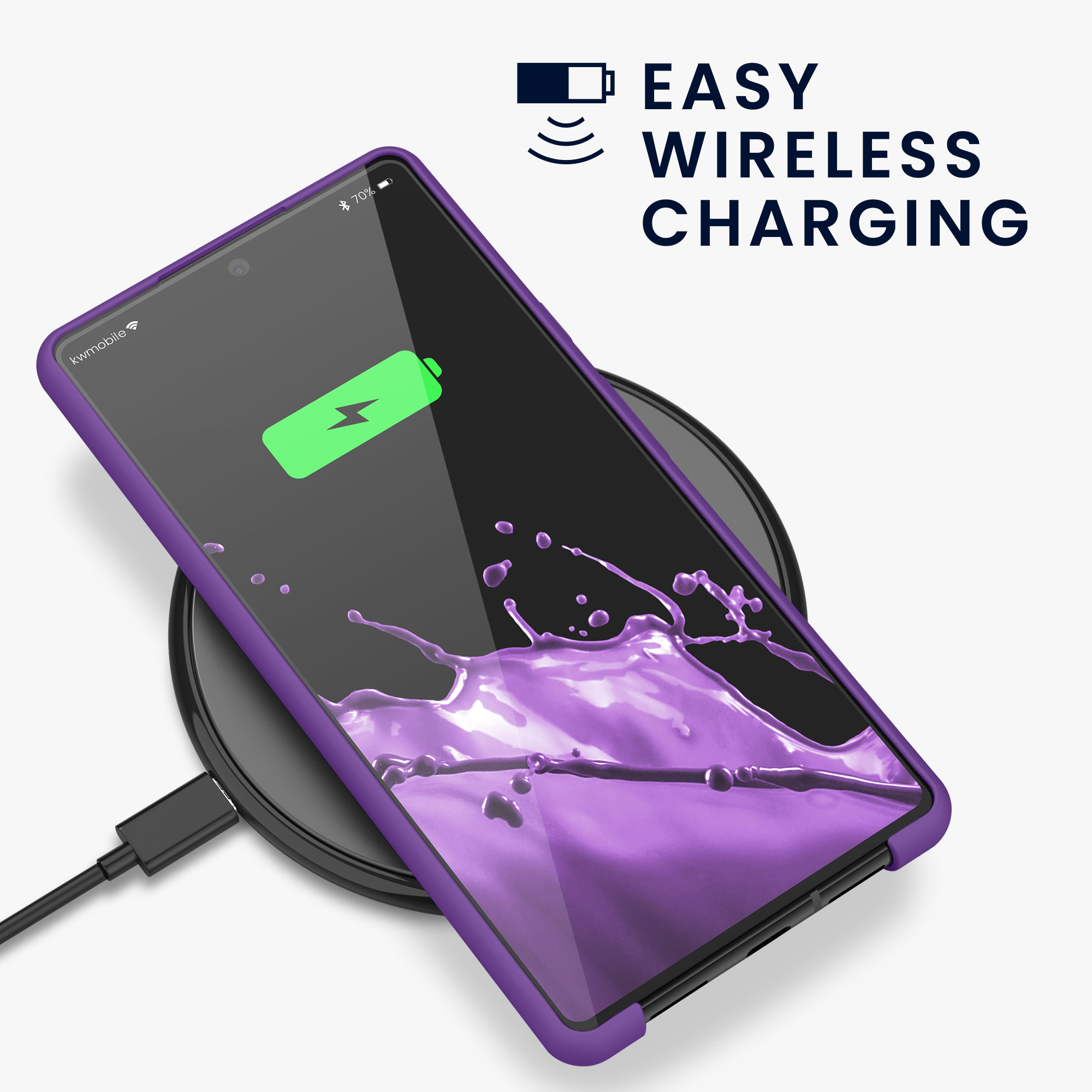 Zadní kryt kwmobile pro Google Pixel 6 - wireless charging orchid purple