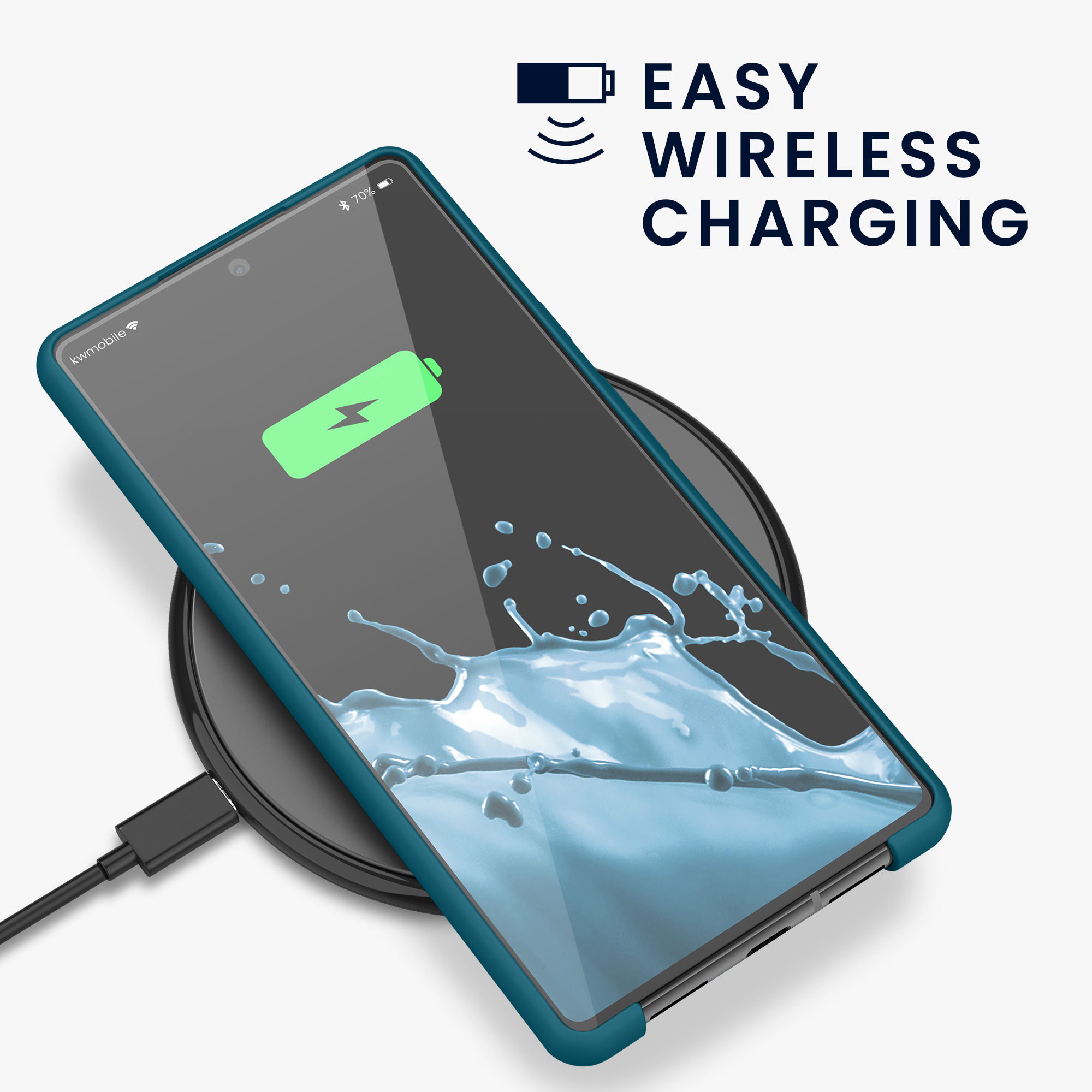 Zadní kryt kwmobile pro Google Pixel 6 - wireless charging teal matte