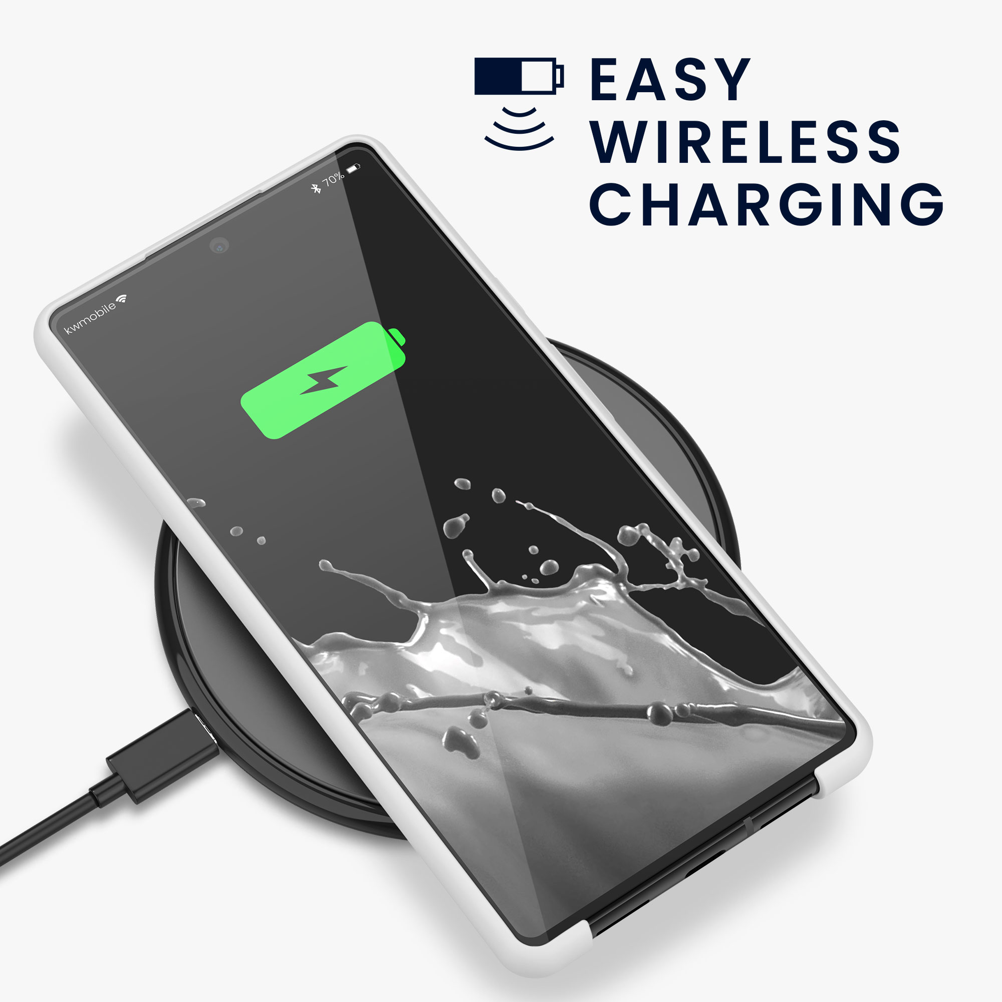 Zadní kryt kwmobile pro Google Pixel 6 - wireless charging bílá matte