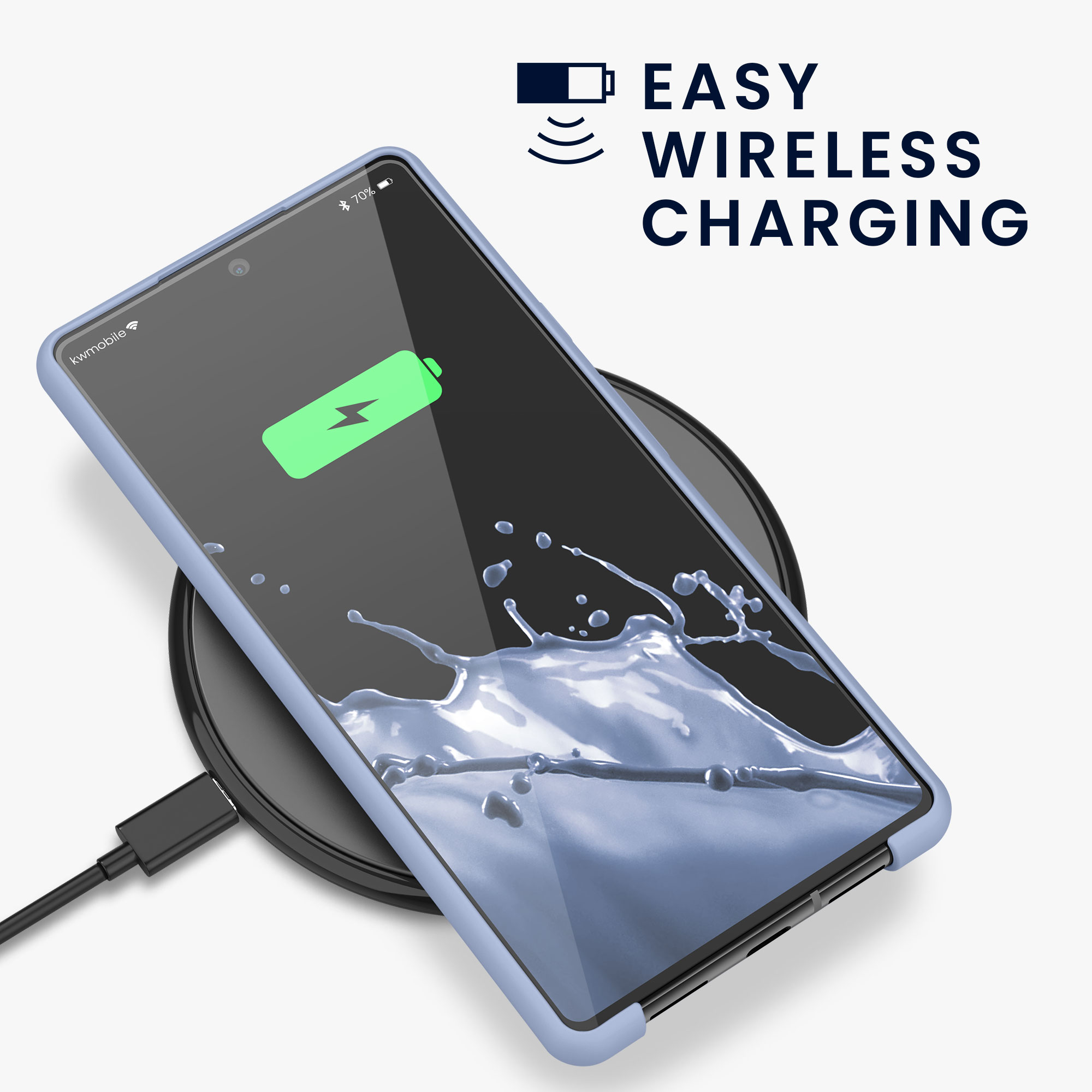 Zadní kryt kwmobile pro Google Pixel 6 - wireless charging light modrá matte