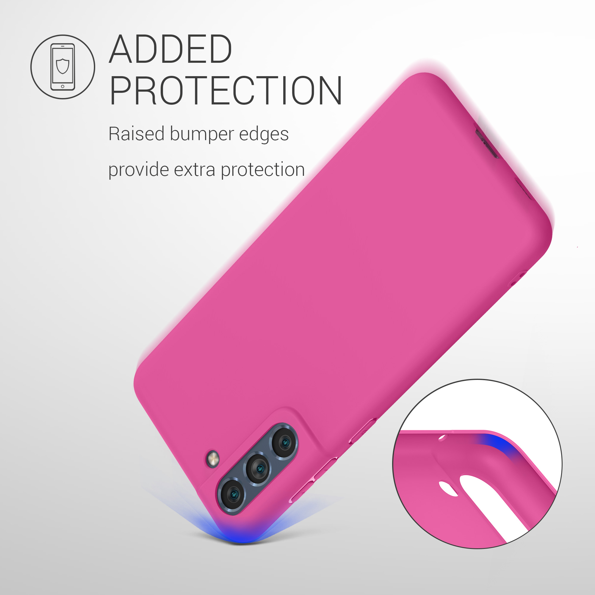 Kryt na mobil Galaxy S21 Fan Edition kwmobile neonově růžová