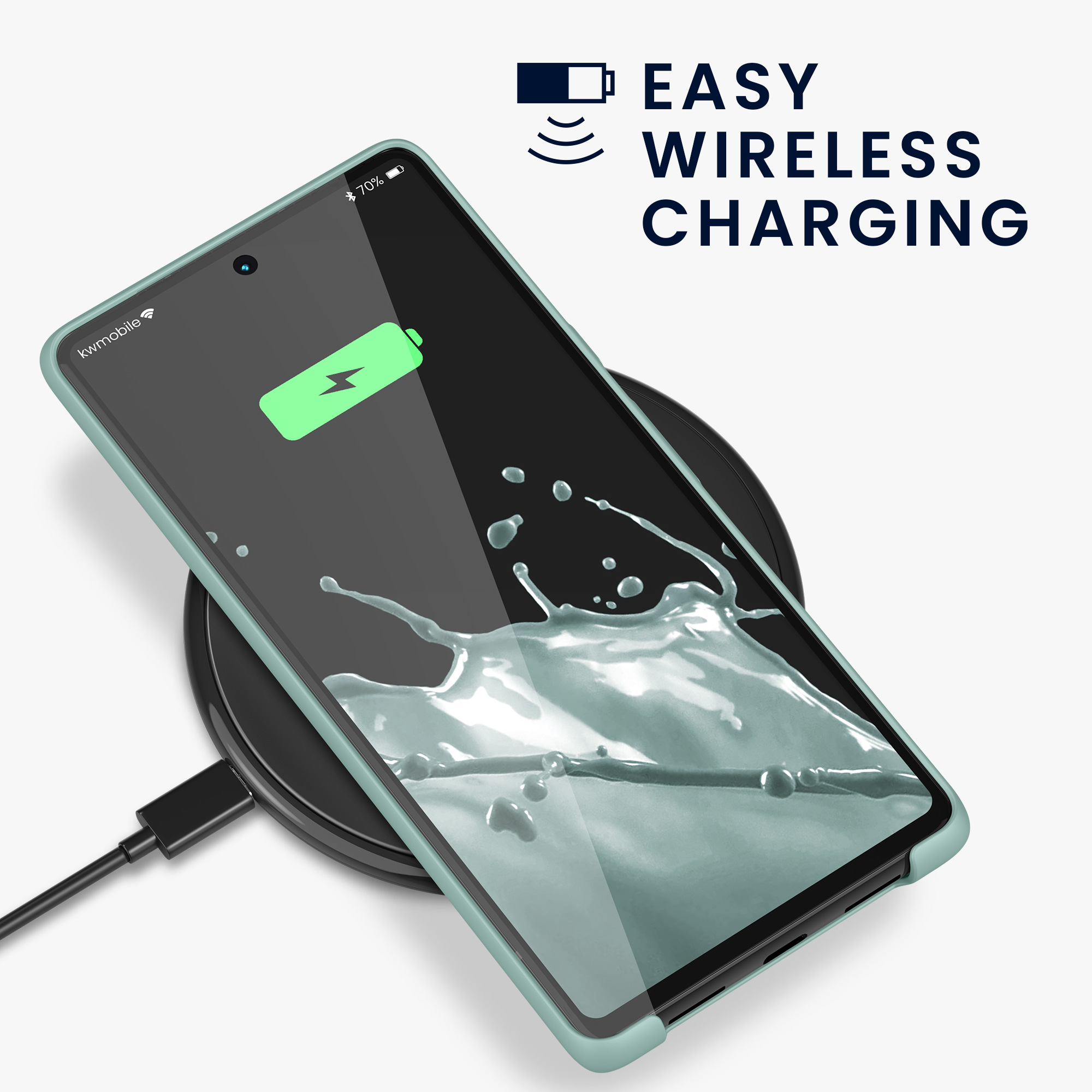 Silikonový kryt kwmobile pro Google Pixel 6 Pro - mint