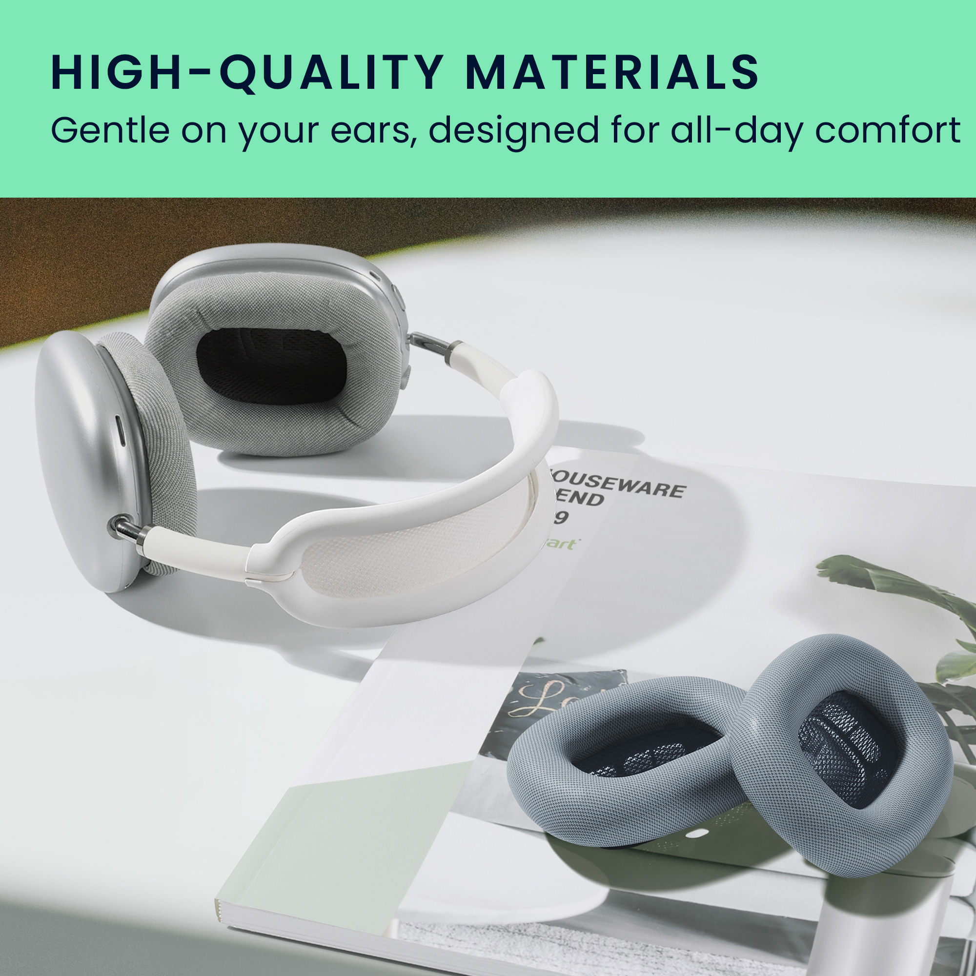 Náhradní náušníky pro Apple AirPods Max / AirPods Max 2 kwmobile - modrá