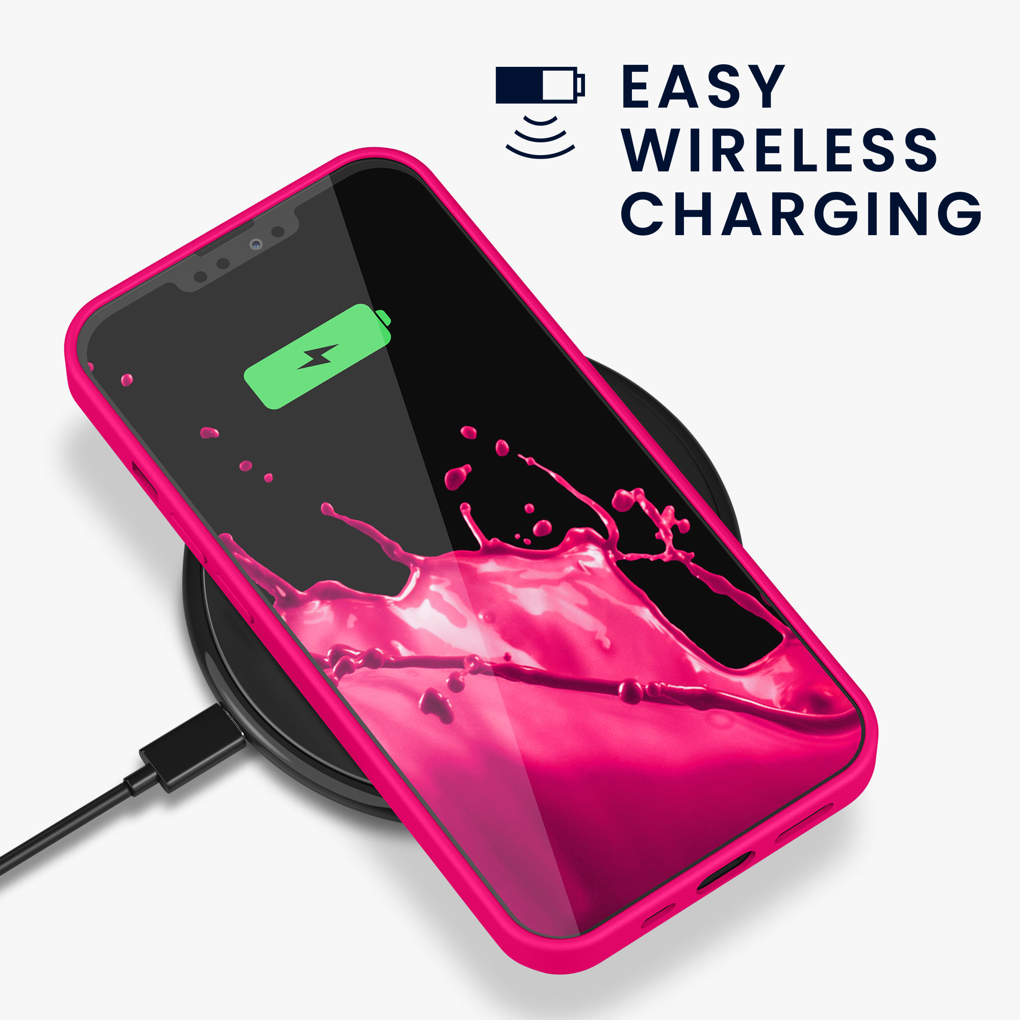 Kryt kwmobile slim iPhone 13 Pro neonově růžová