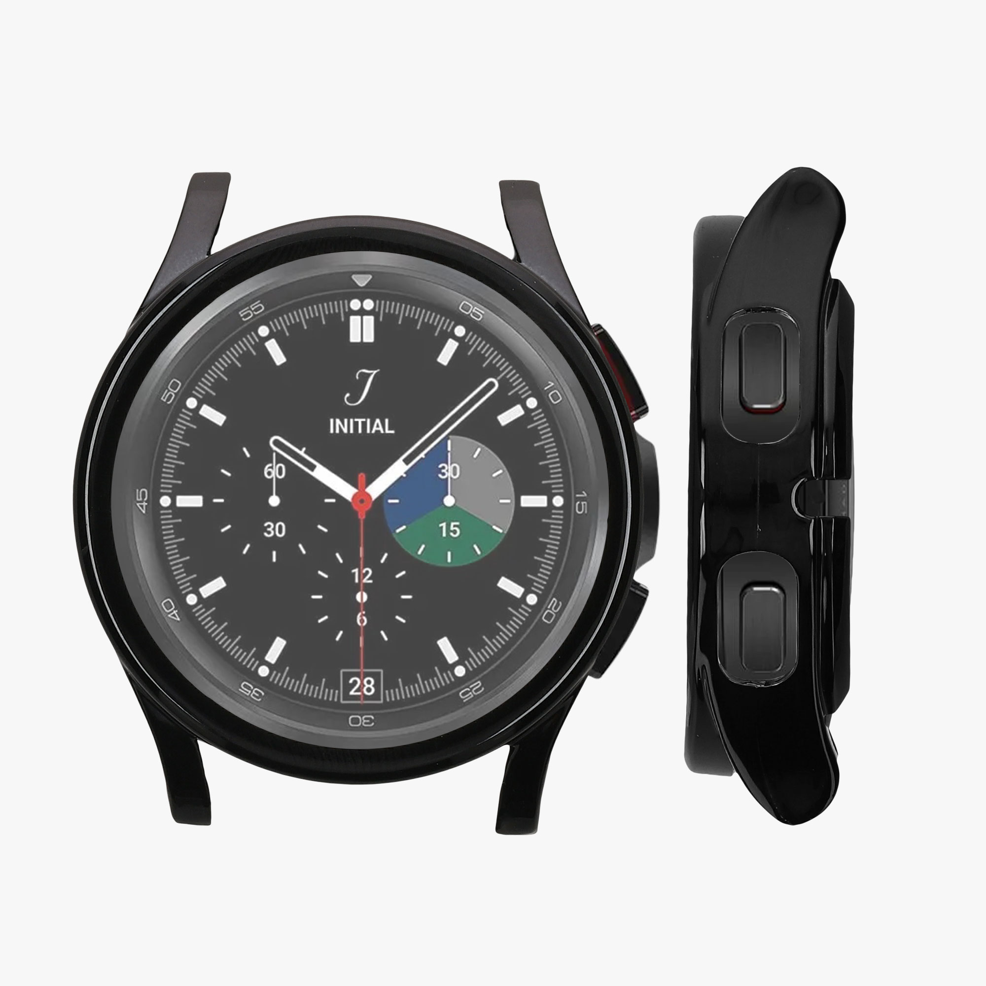 2x obal s ochranným sklem pro Samsung Galaxy Watch 4 (40mm) kwmobile silikonové - černá / černá