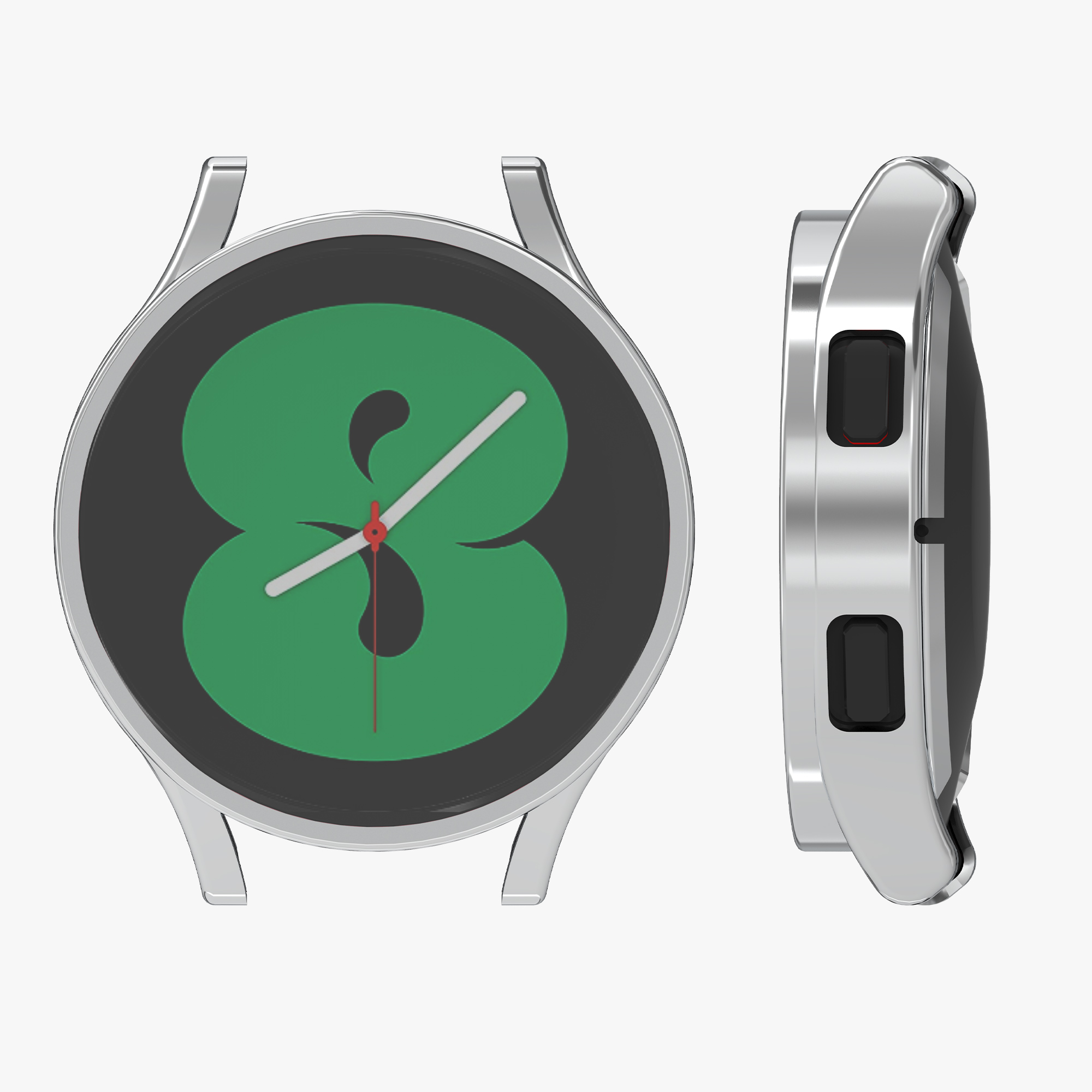 2x Ochranná fólie na hodinky Galaxy Watch 4 (40mm) kwmobile černý/stříbrný