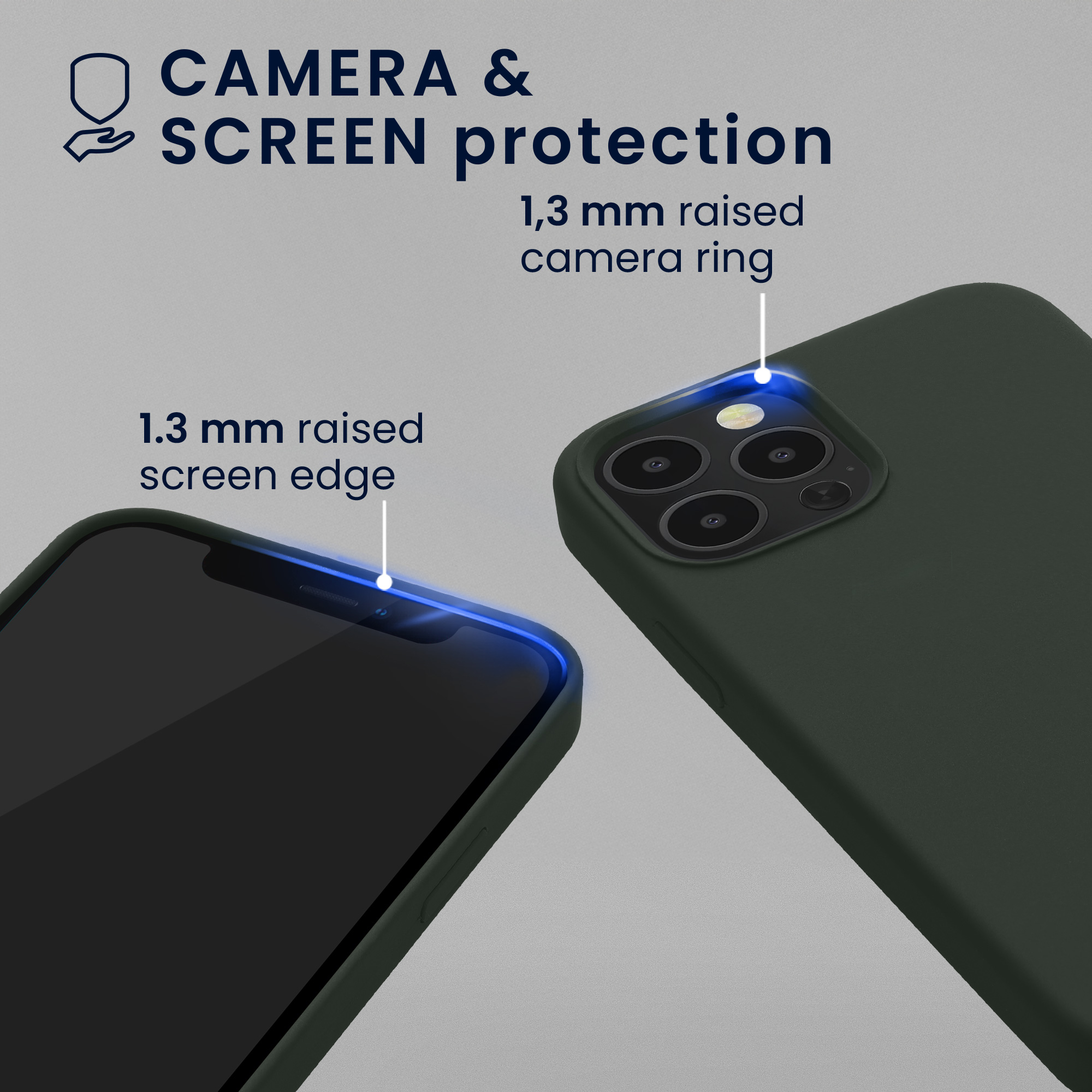 Kryt na mobil kwmobile iPhone 12 / iPhone 12 Pro - MagSafe, tmavě zelená