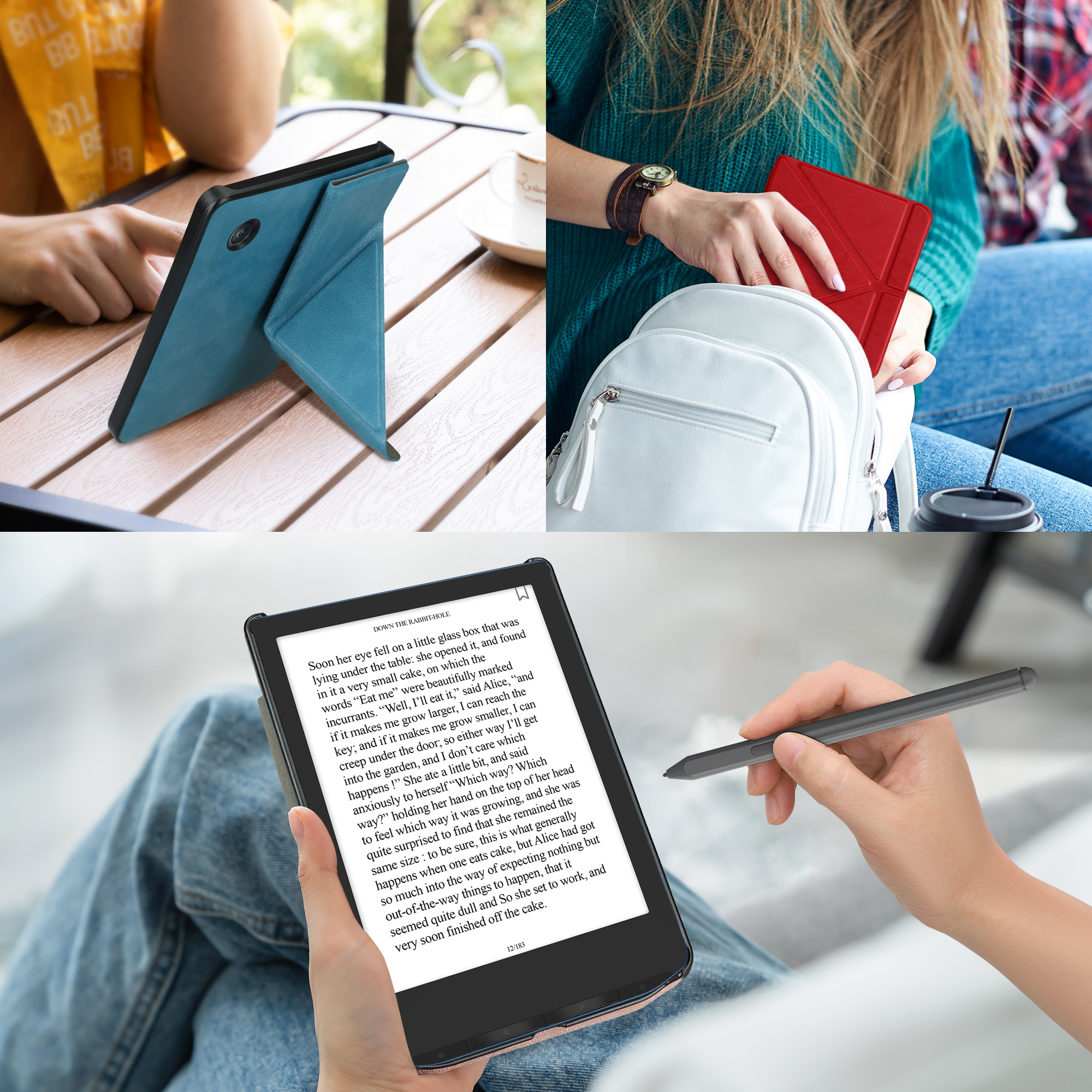 kwmobile pouzdro na čtečku Kobo Libra 2, červená