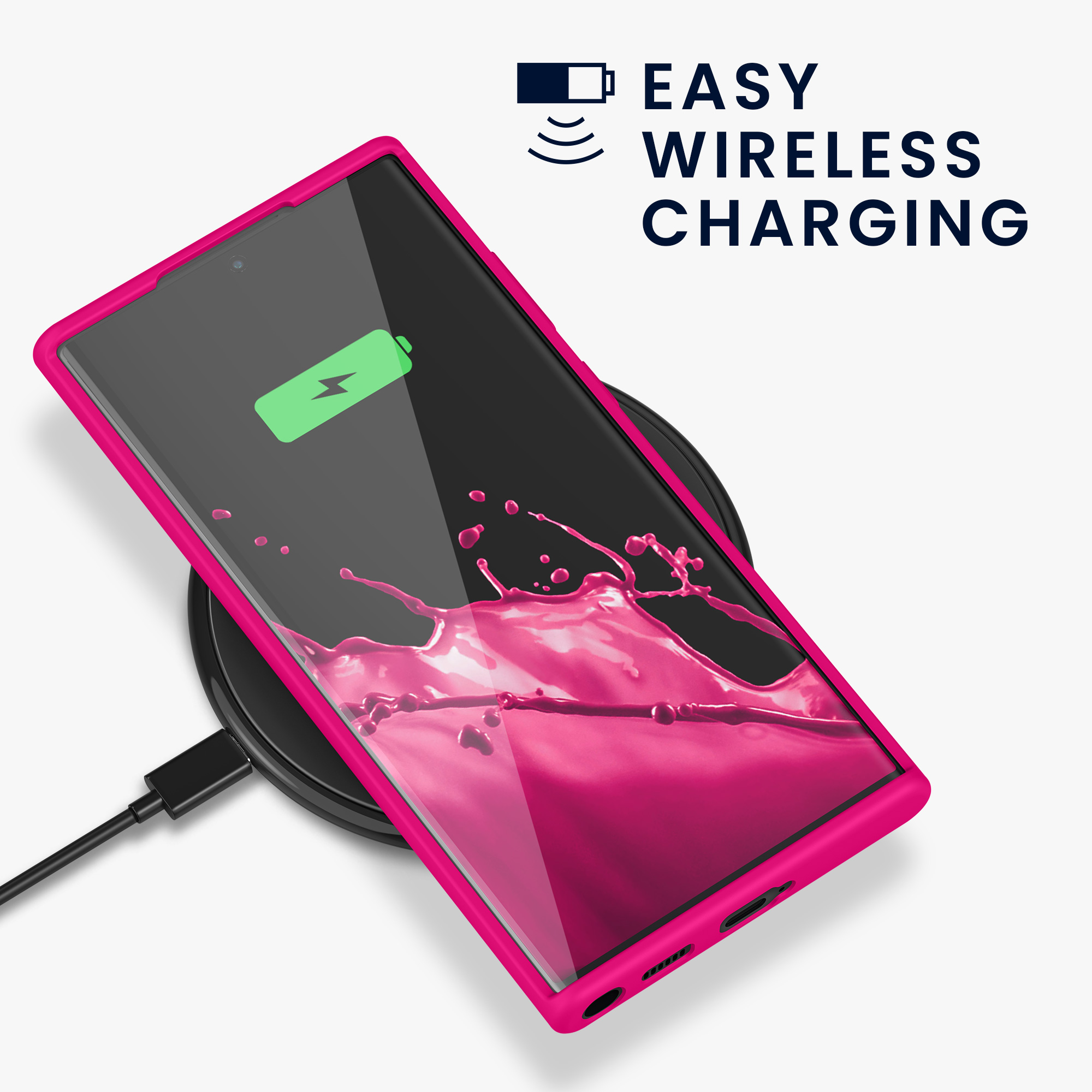 Kryt na mobil Galaxy S22 Ultra kwmobile Soft Cover neonově růžová