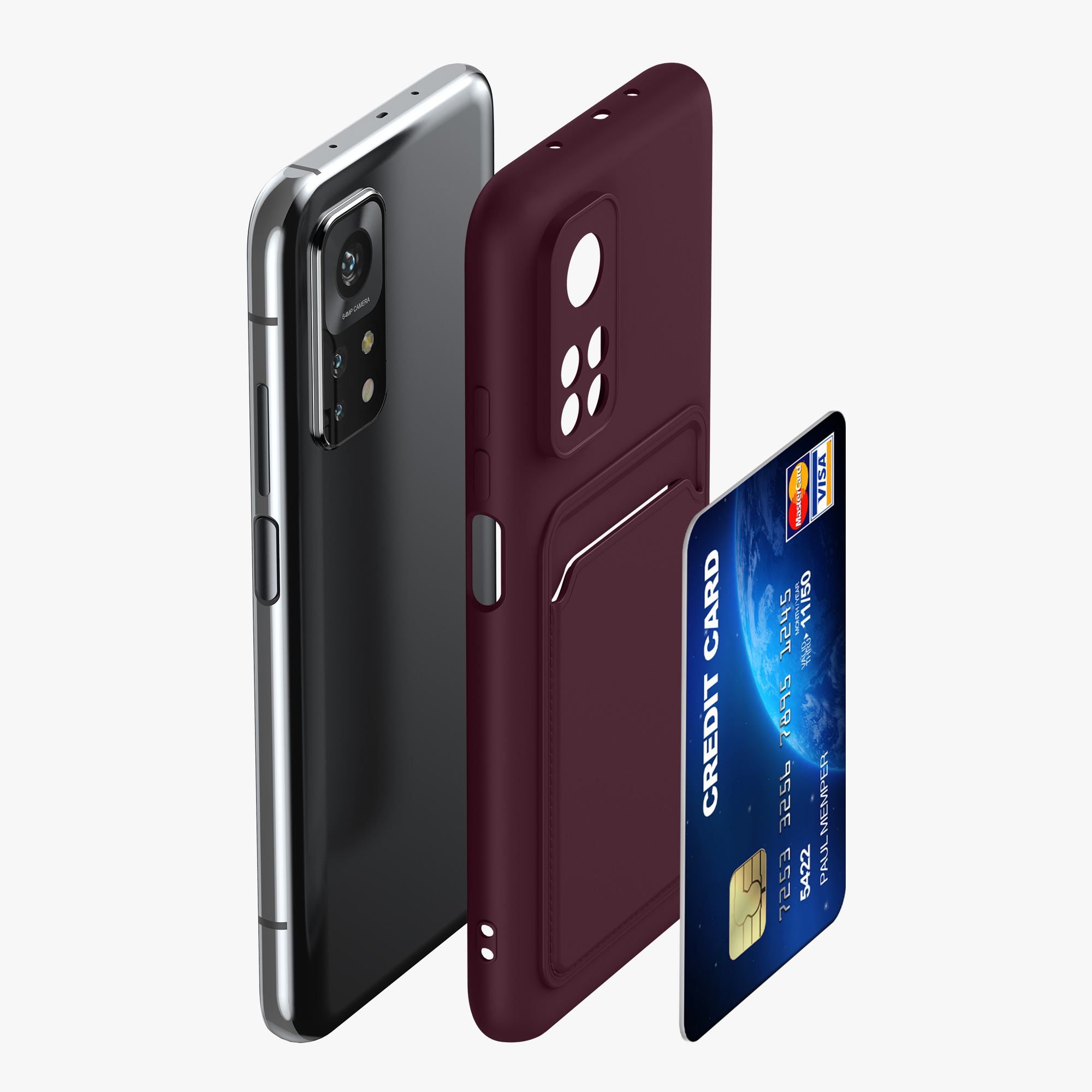 Kryt kwmobile Xiaomi Mi 10T / Mi 10T Pro, hnědočervená
