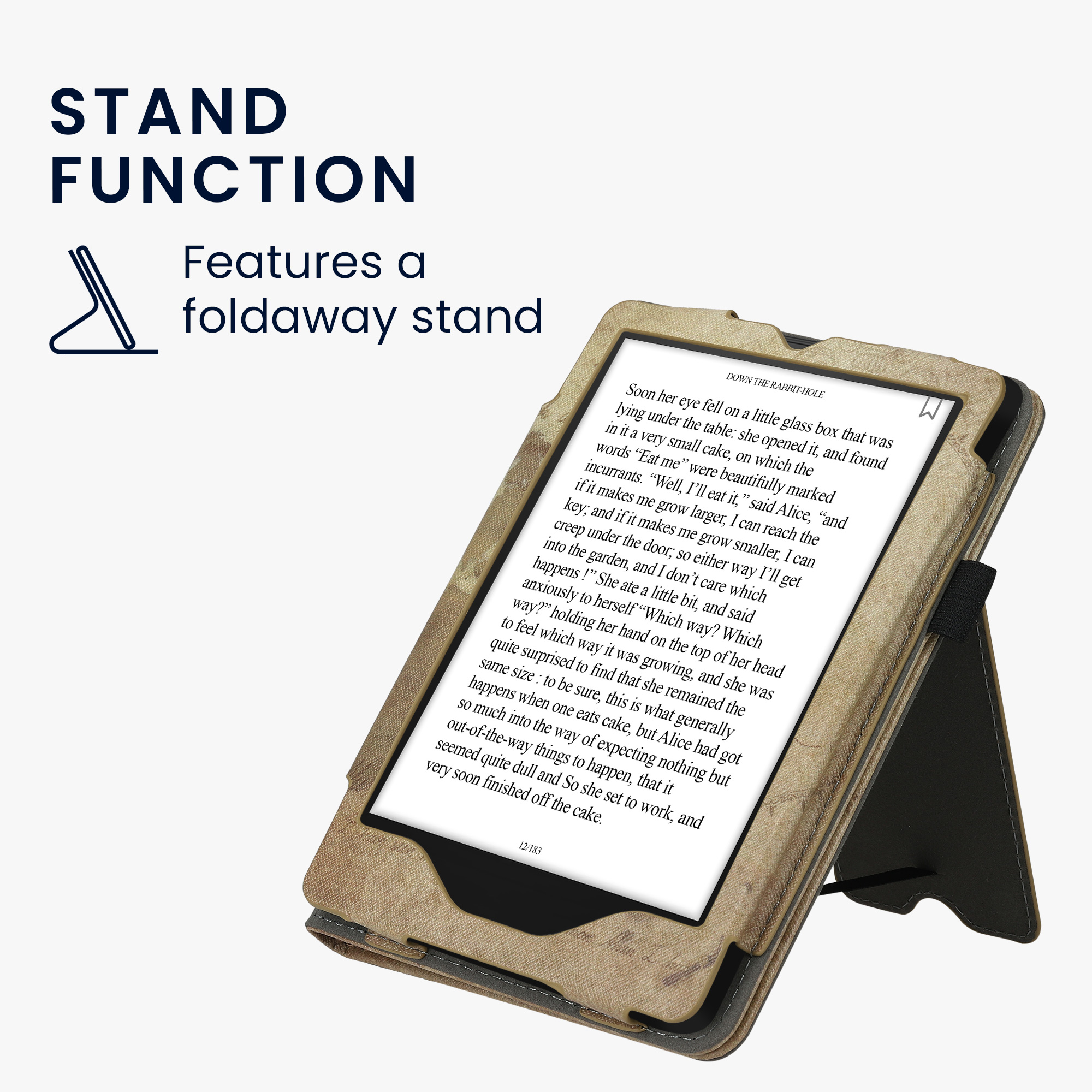 Pouzdro na čtečku kwmobile Amazon Kindle Paperwhite 11 Generation 2021 Case - Cover for Kindle Paperwhite Case w/ Stand Strap
