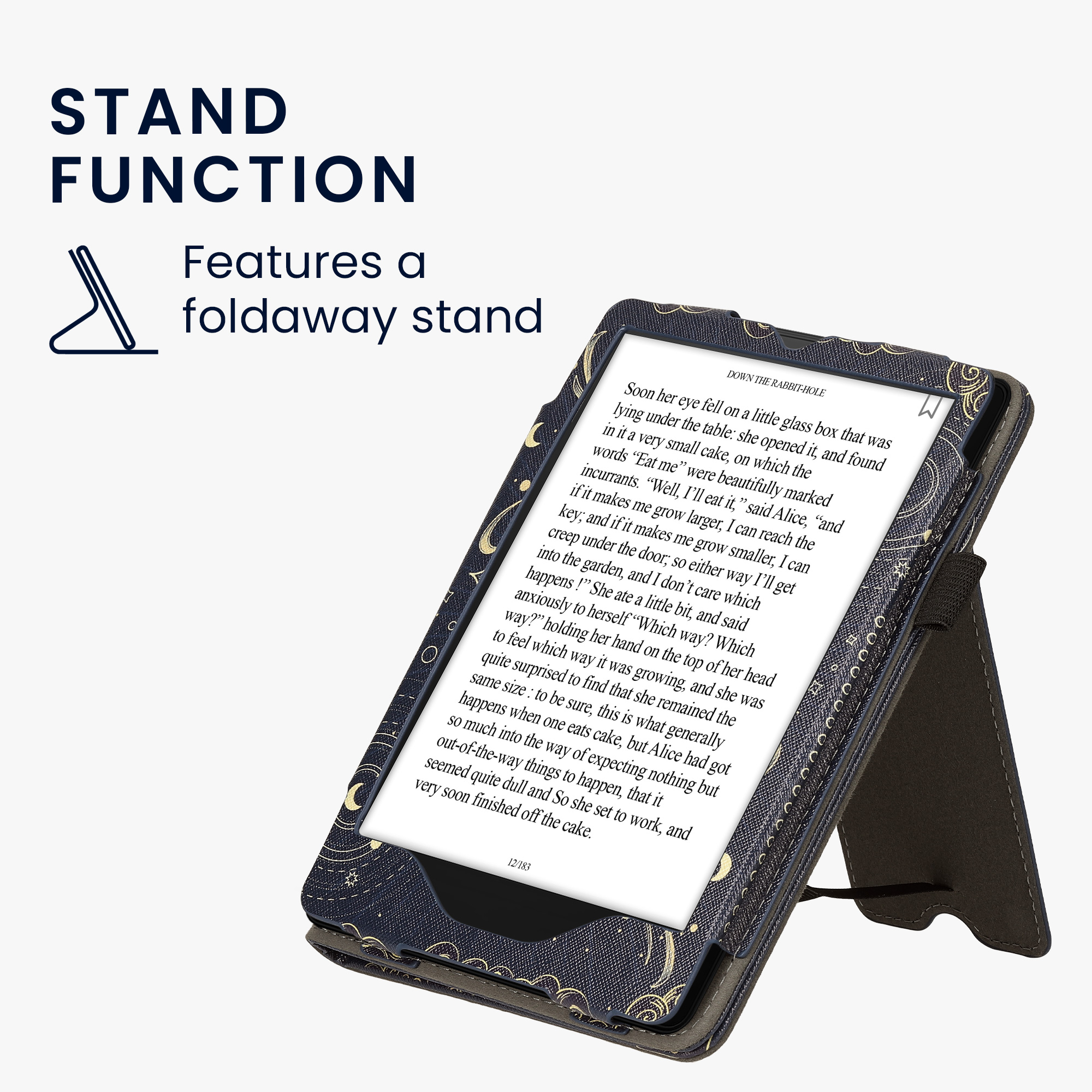 Pouzdro na čtečku kwmobile Amazon Kindle Paperwhite 11 Generation 2021 Case - Cover for Kindle Paperwhite Case w/ Stand Strap