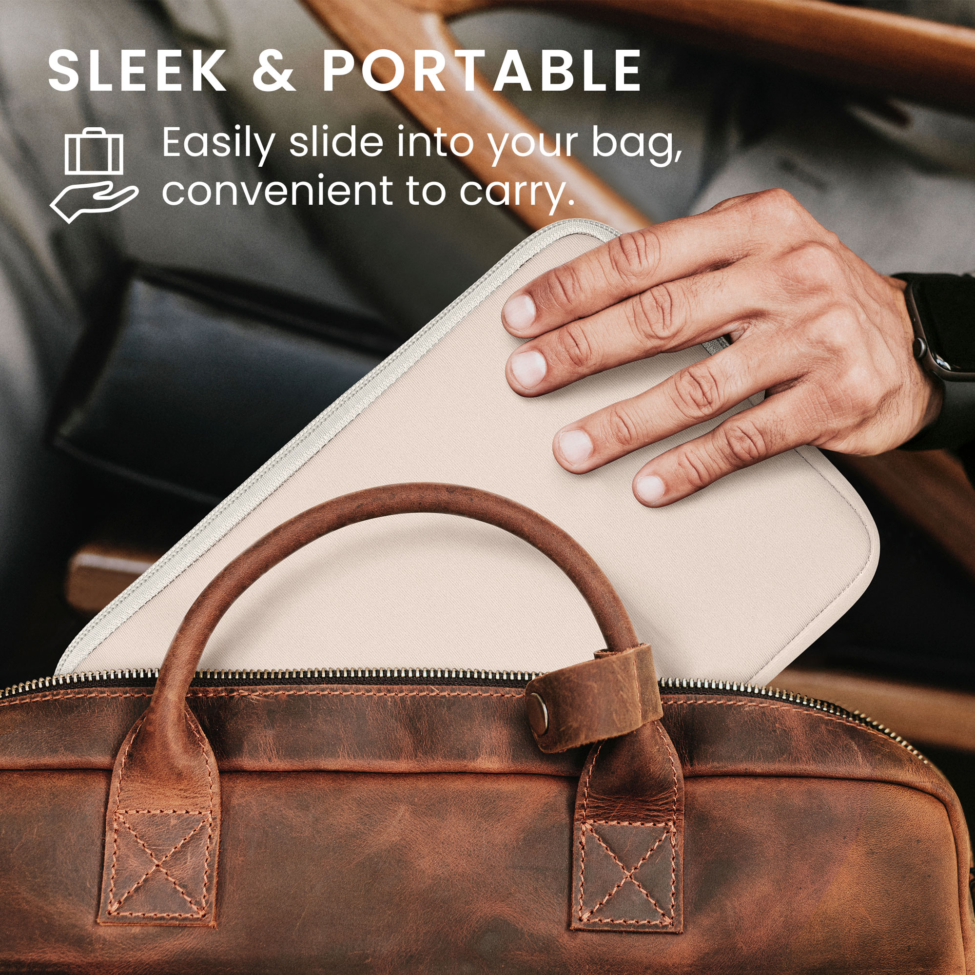 Neoprenové pouzdro pro 8"-8,4" Tablet kwmobile se zipem - bílá